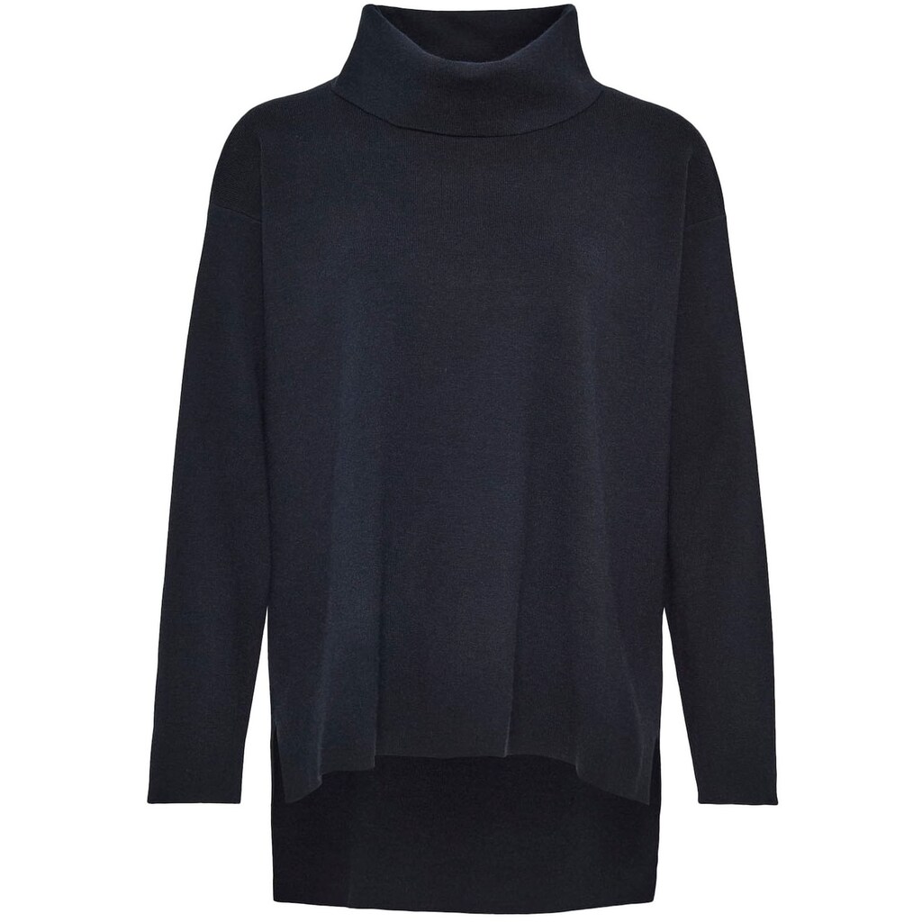 Damenmode Pullover OPUS Rollkragenpullover »Punar«, mit seitlichen Schlitzen marine Damenmode Pullover OPUS Rollkragenpullover »Punar«, mit seitlichen Schlitzen marine