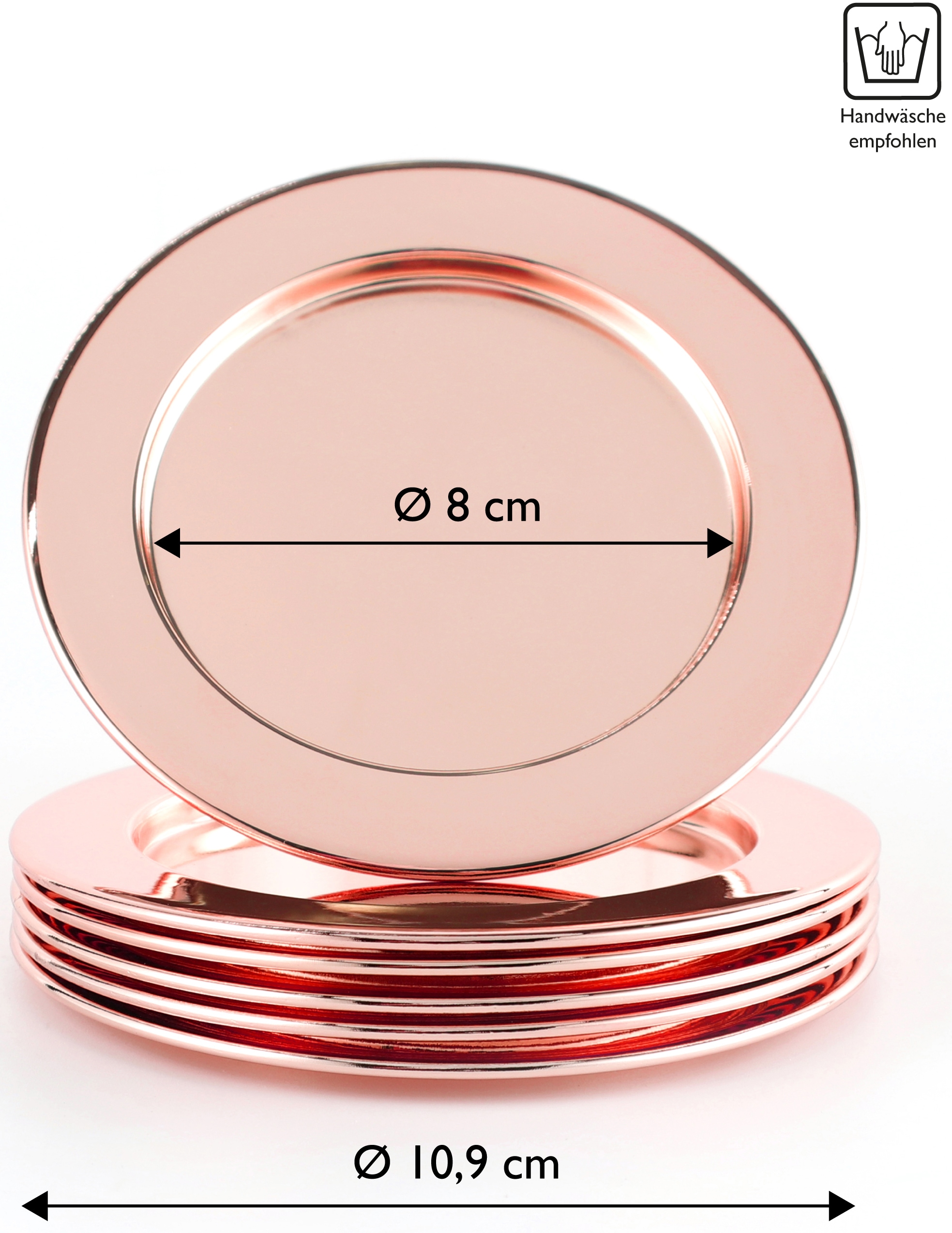 ECHTWERK Glasuntersetzer, (Set, 6 tlg.), aus Edelstahl, Ø ca. 8 cm kaufen |  BAUR