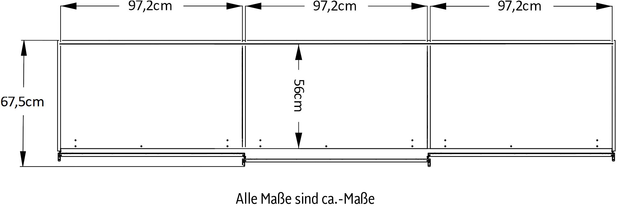 STAUD Schwebetürenschrank »Includo, Made in Germany«, Mit vier verschiedenen Ausstattungsvarianten