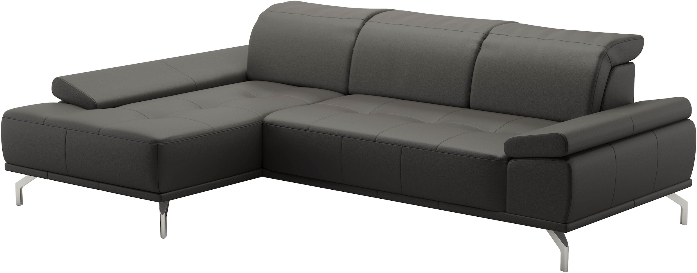 Places of Style Ecksofa »Caluna«, Inkl.Sitztiefenverstellung, wahlweise mit Kopf- und Armteilverstellung