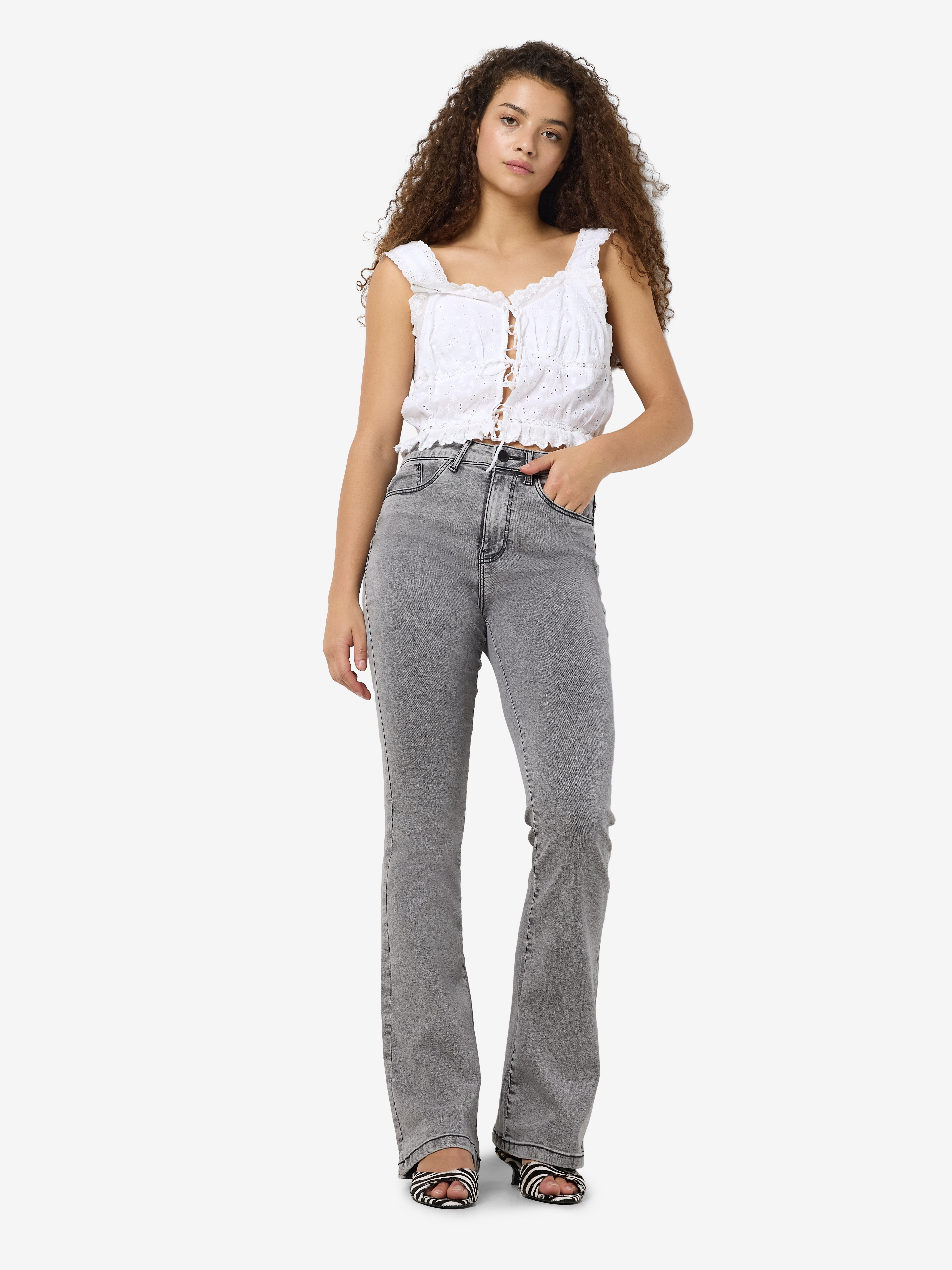 Thumbnail - Noisy may Bootcut-Jeans "NMSALLIE HW SKINNY JEAN VI545LG FWD NOOS"