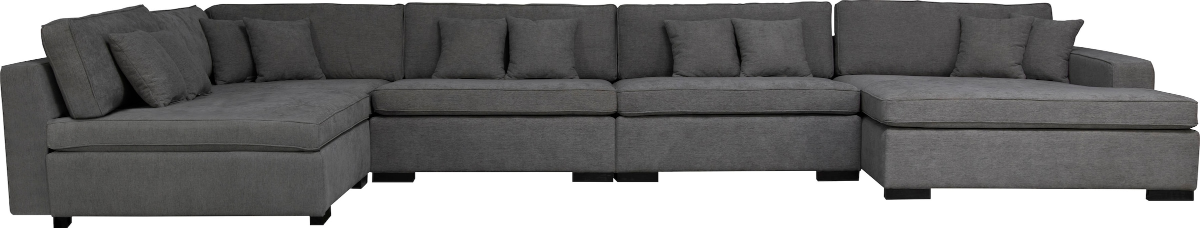 Home affaire Wohnlandschaft »Skara XXL U-Form«, Lounge-Sofa XXL mit Federkern-Polsterung, in vielen Bezugsvarianten
