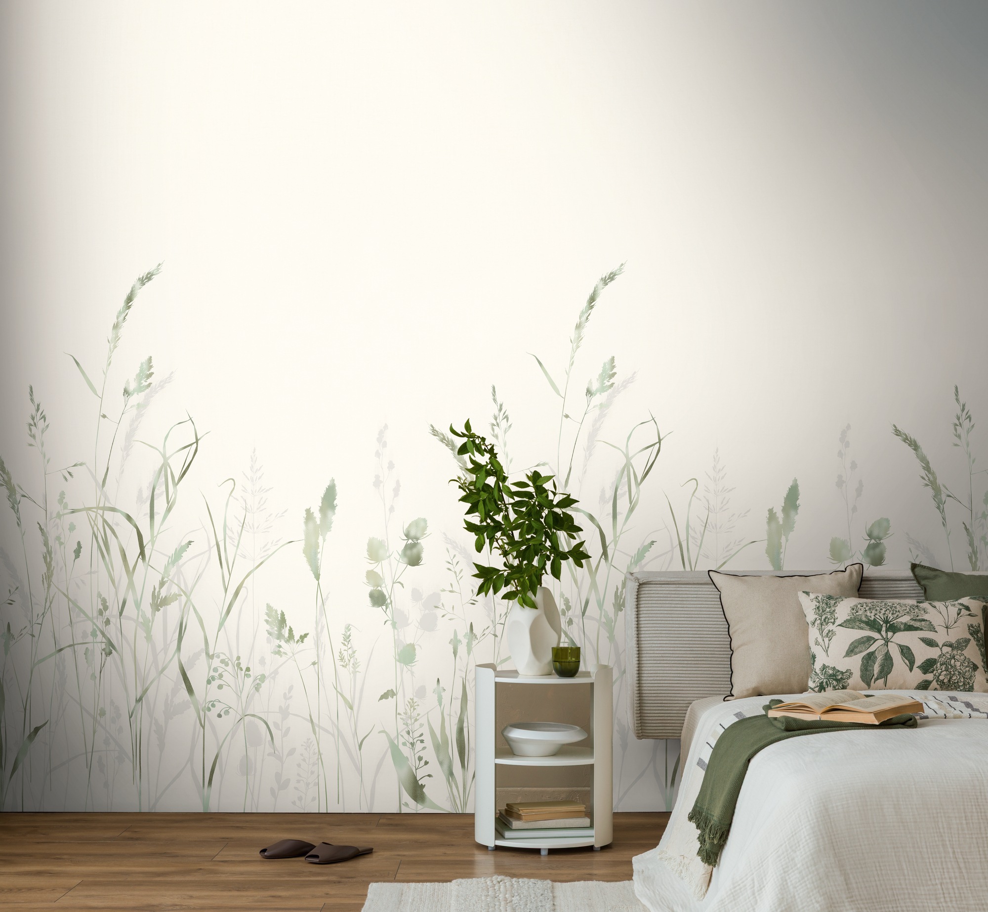 living walls Fototapete »The Wall 4 Botanic – Filigrane Gräserwiese Vlies-Fototapete« Motiv | matt | naturalistisch leicht strukturiert Filigrane Gräserwiese mit dekorativer Tiefenwirkung