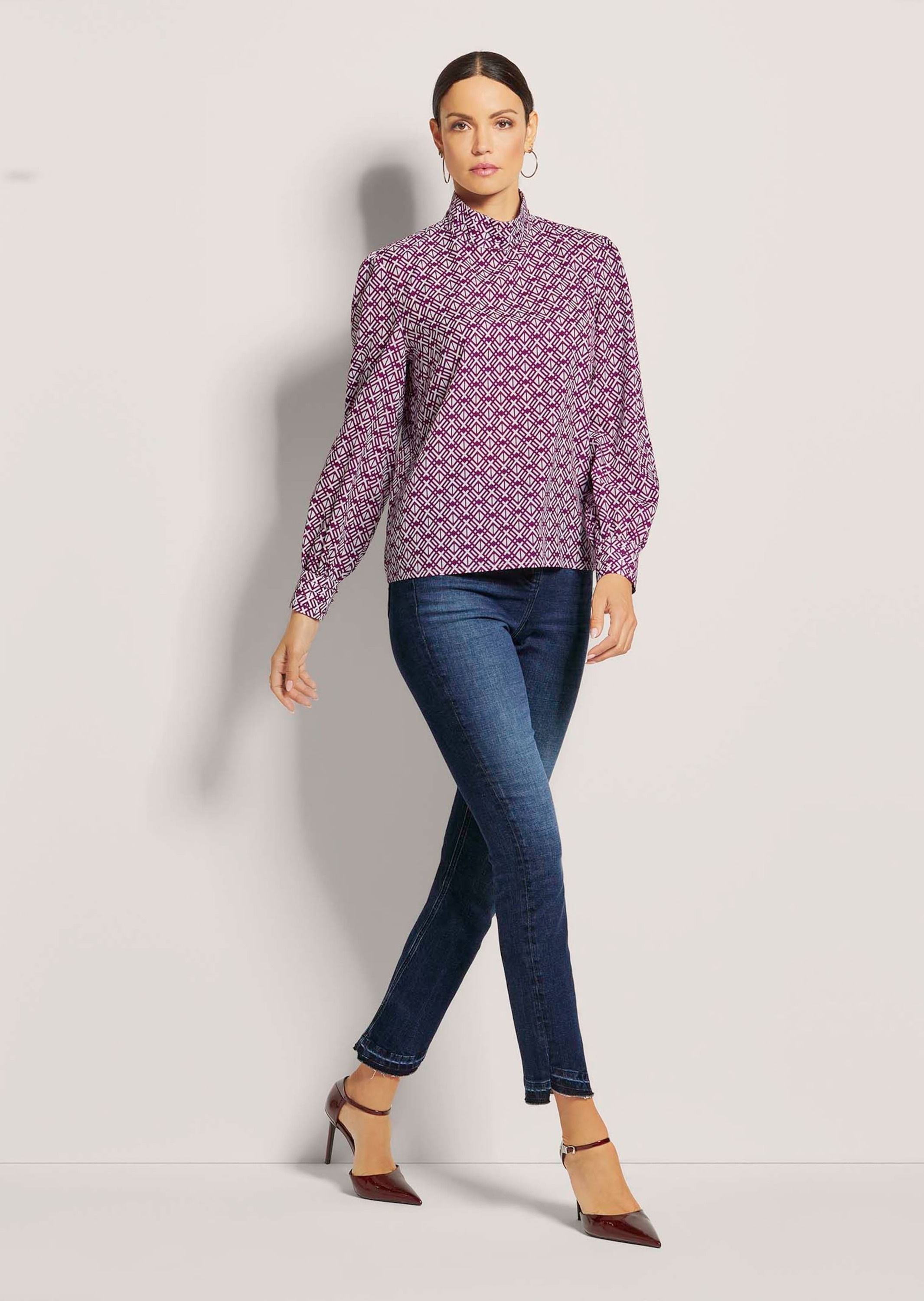 Thumbnail - MADELEINE Langarmbluse "Bluse Bedruckte Bluse zum Schlüpfen"