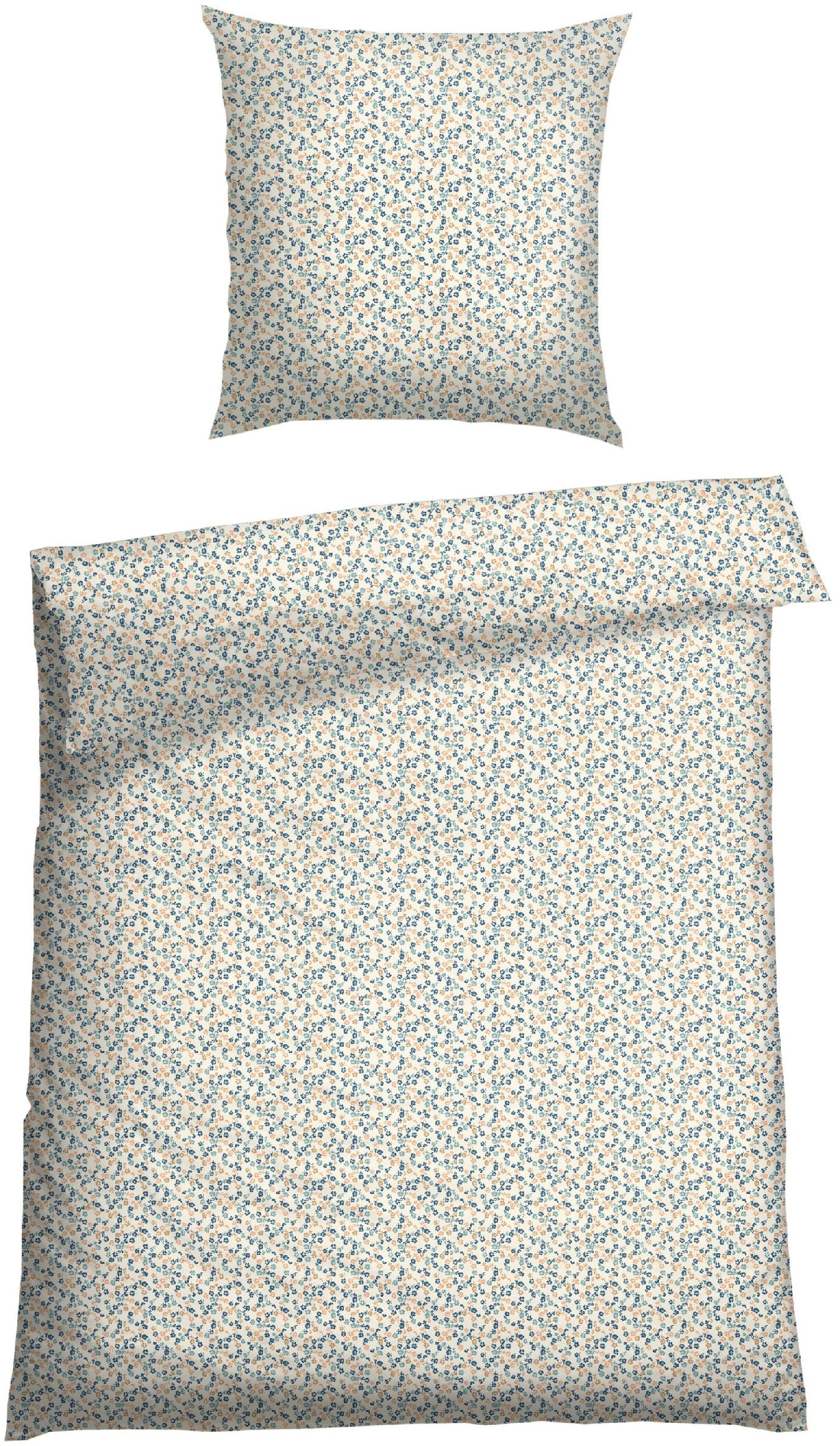 Schiesser Bettwäsche "Ditsy aus weicher Baumwolle mit dezentem Millefleur-M günstig online kaufen