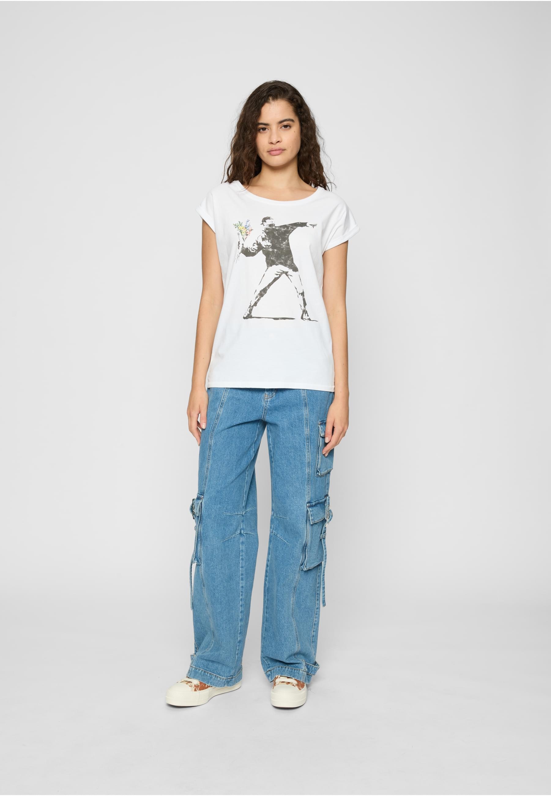 Merchcode T-Shirt »Merchcode Damen Ladies Flower Bomb T-Shirt«, (1 tlg.)