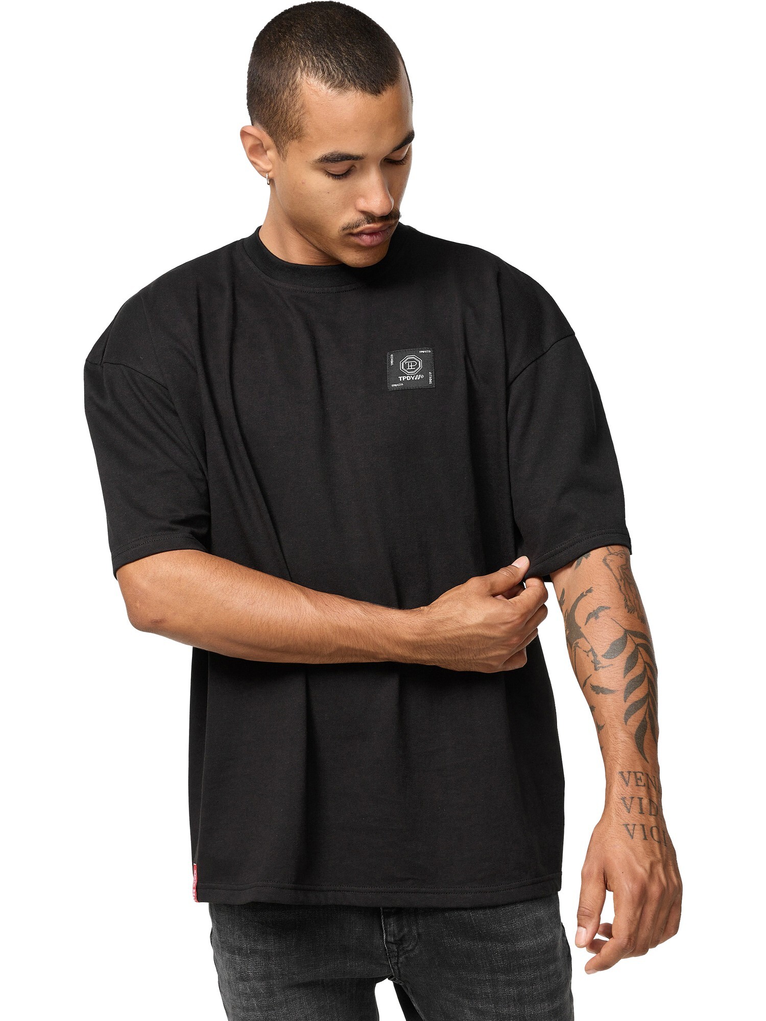 trueprodigy Oversize-Shirt "Maxime Logo Print Oversized Rundhals"