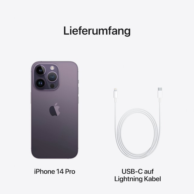 Apple Smartphone »iPhone 14 Pro 512GB«, deep purple, 15,5 cm/6,1 Zoll, 512  GB Speicherplatz, 48 MP Kamera | BAUR