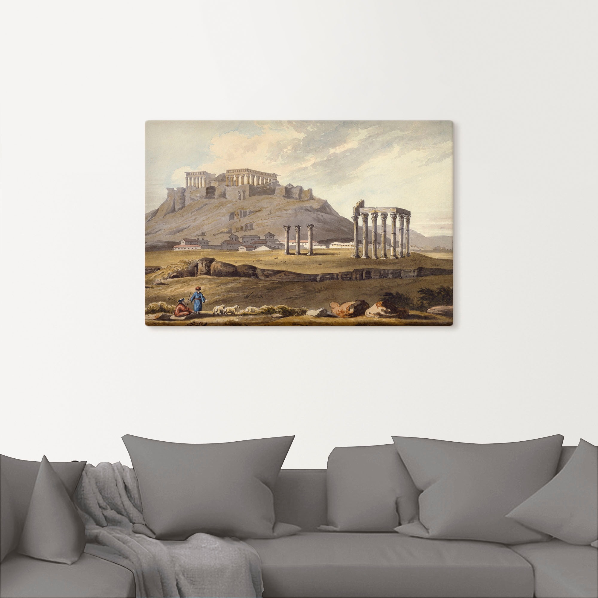 Artland Leinwandbild "Der Tempel des olympischen Zeus" Gebäude 1 Stk. tlg. günstig online kaufen