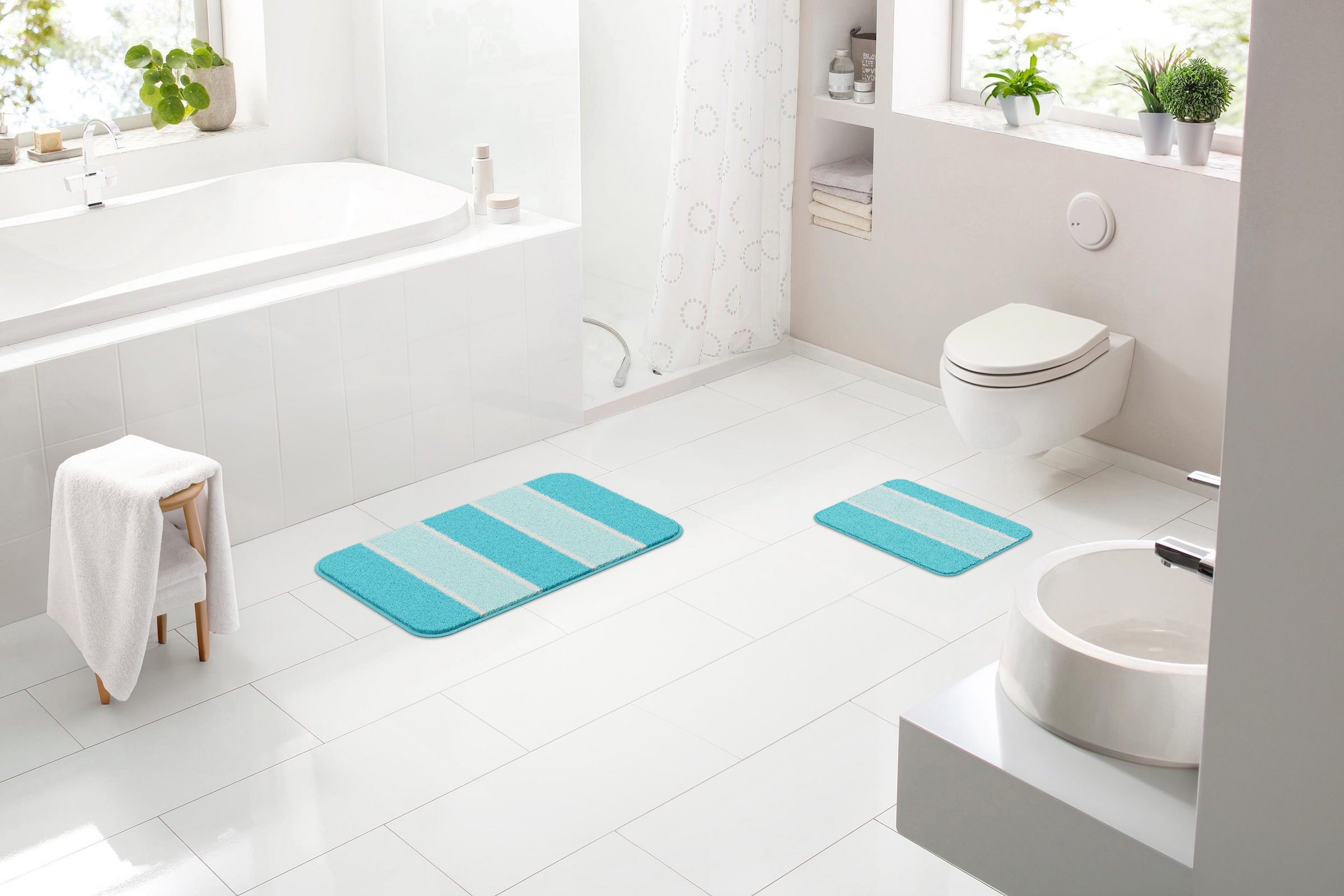 Linea Due Badematte "Waymore" Höhe 18 mm rutschhemmend beschichtet fußboden günstig online kaufen