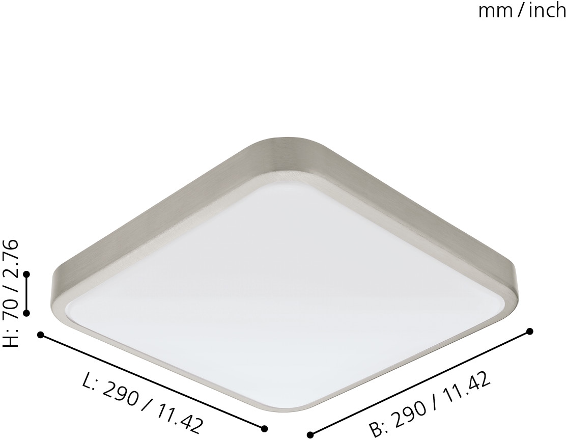 EGLO Wandleuchte »MANILVA«, 1 flammig, Leuchtmittel LED-Board | LED fest integriert, Deckenlampe IP44, Badezimmerlampe, Badlampe, 1500 Lumen, Badleuchte