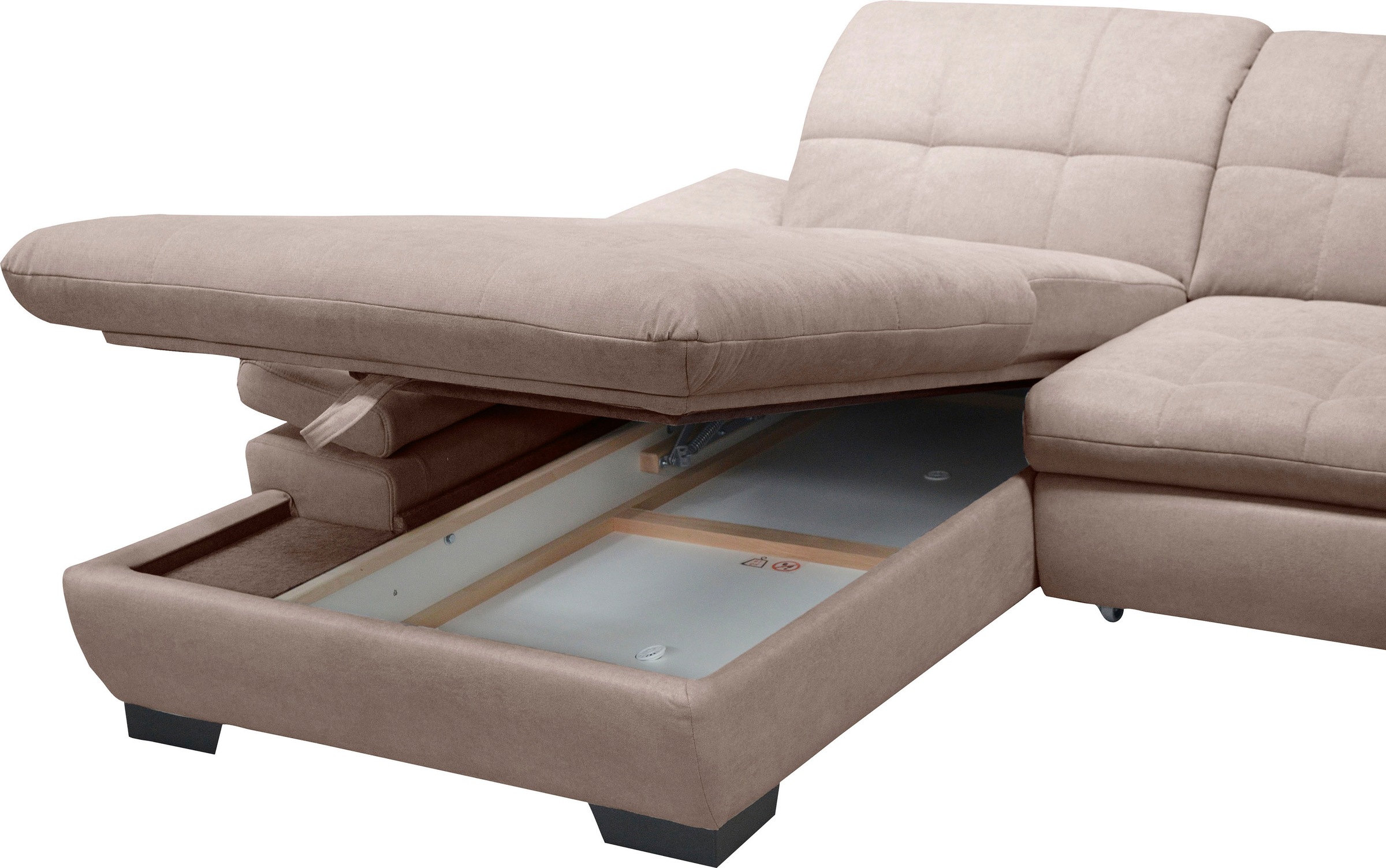 Ecksofa ALINA "Salima", grau (seidengrau tbs 2), B:297cm H:90cm T:204cm, Sofas, Ecksofa, Inklusive Rückenlehnenverstellung 7
