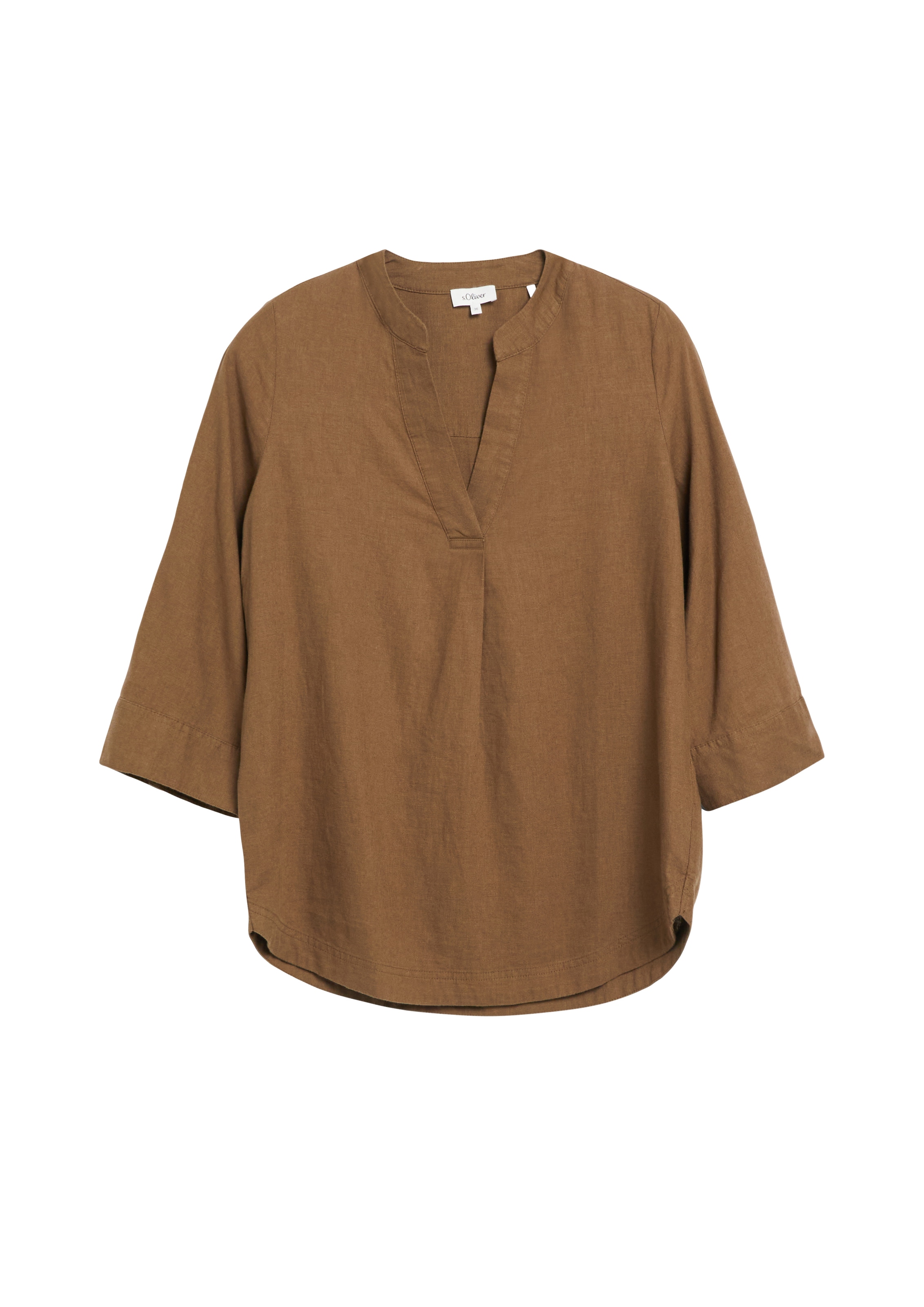 s.Oliver Shirtbluse krempelbar, kühlender Leinenmix