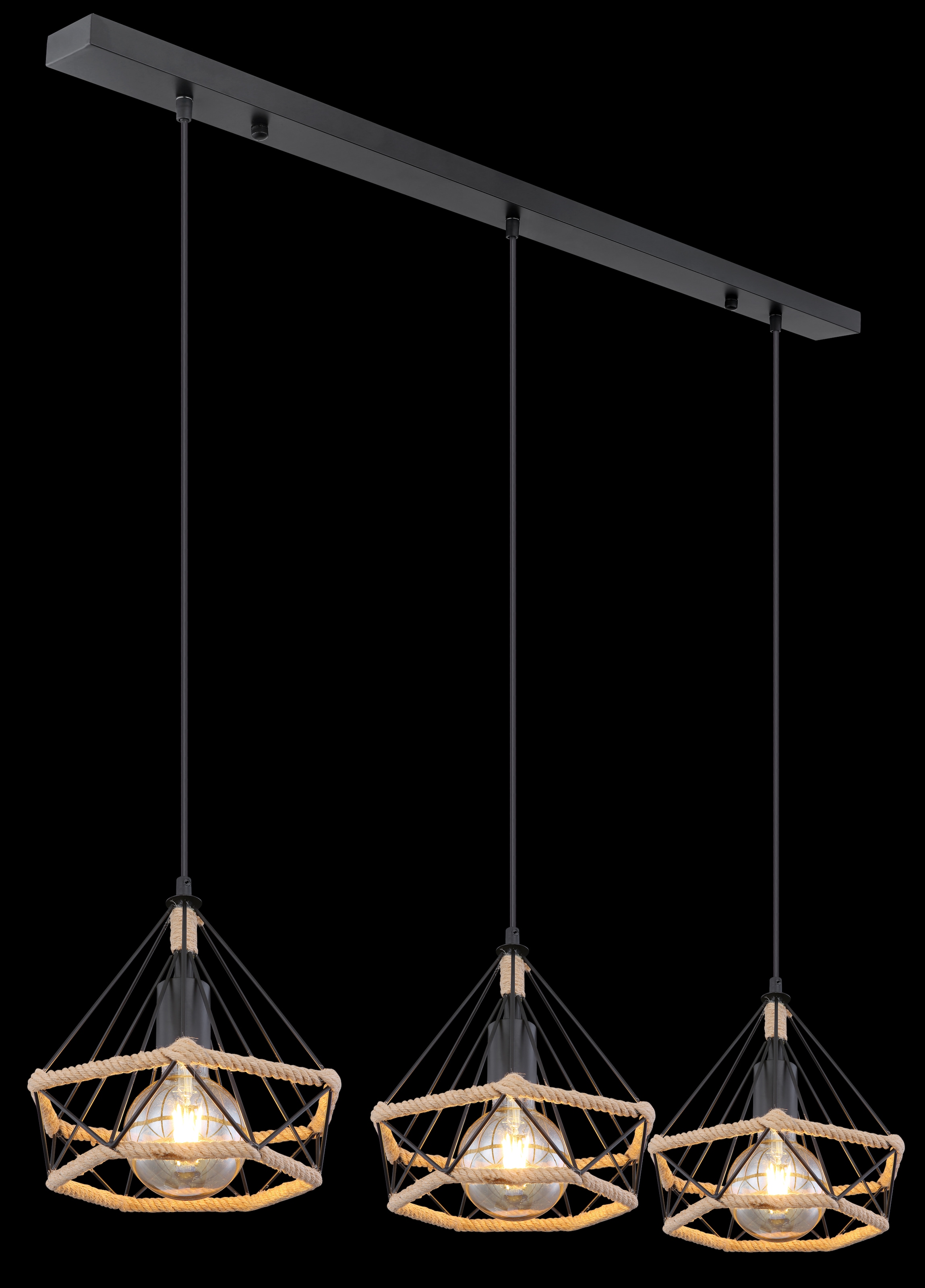 GLOBO LIGHTING Hängeleuchte »ULLEU«, Leuchtmittel E27 | ohne Leuchtmittel, Hängelampe/Pendelleuchte/Esszimmer/Wohnzimmer/Esstisch