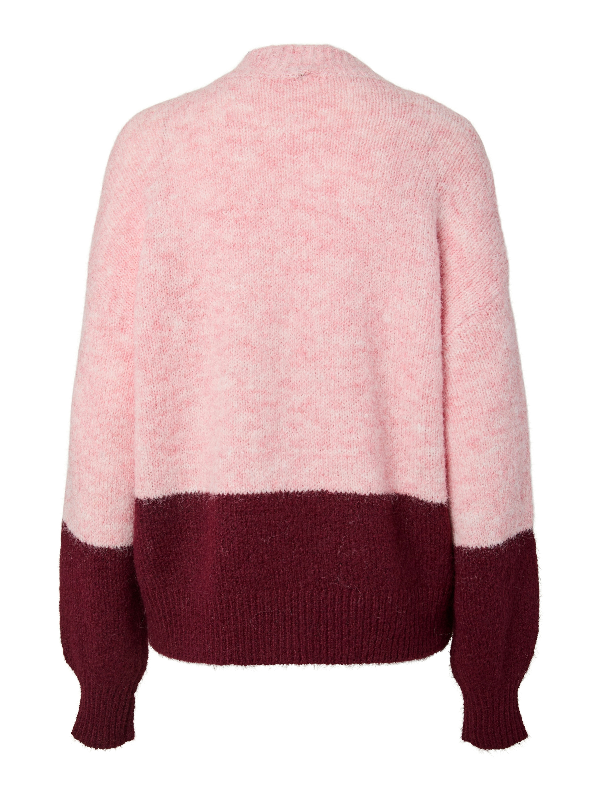 pieces Rundhalspullover »PCIVY LS O-NECK COLOR BLOCK KNIT PWP BC« Colorblock Design