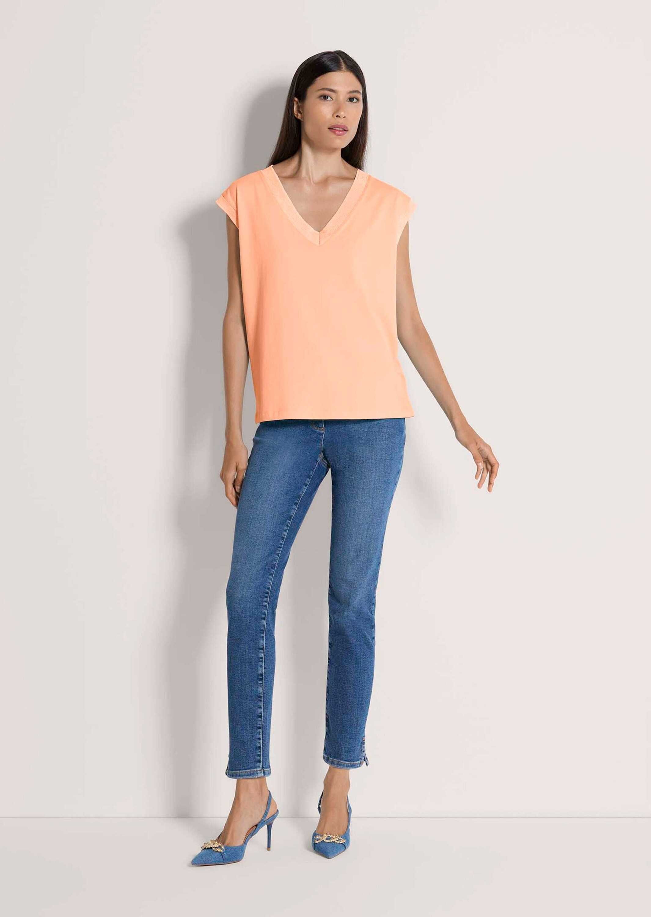 MADELEINE Kurzarmshirt "Jerseyshirt Sommershirt mit Rippenbändern" Breites günstig online kaufen