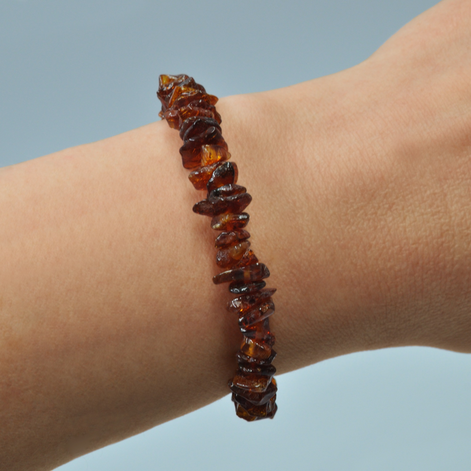 Steuer Armband »Splitter Bernstein braun«