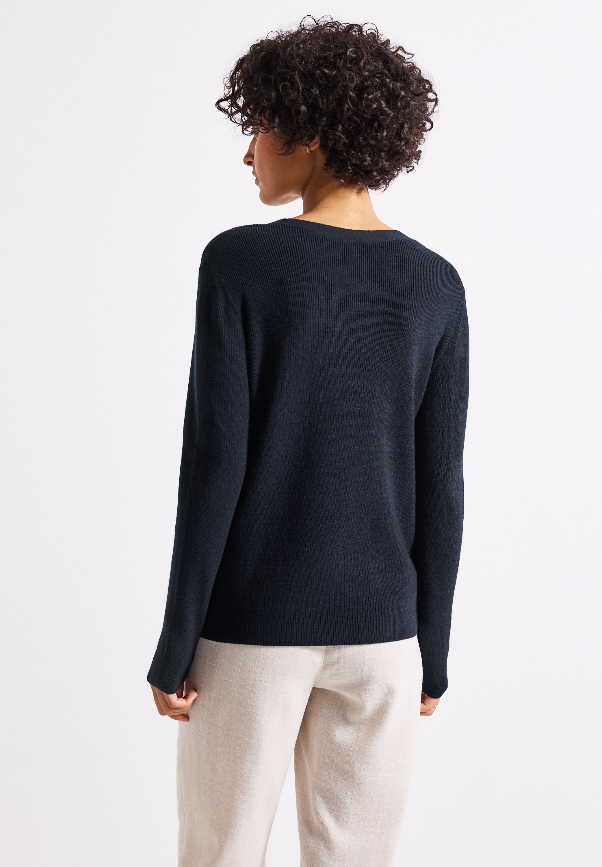 STREET ONE Strickpullover, aus softem Materialmix