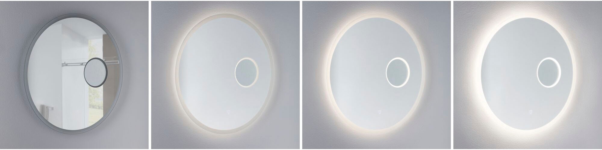 Paulmann LED Spiegelleuchte »LED Leuchtspiegel Mirra IP44 dimmbar Spiegel«, 1 flammig, Memoryfunktion, Dimmer