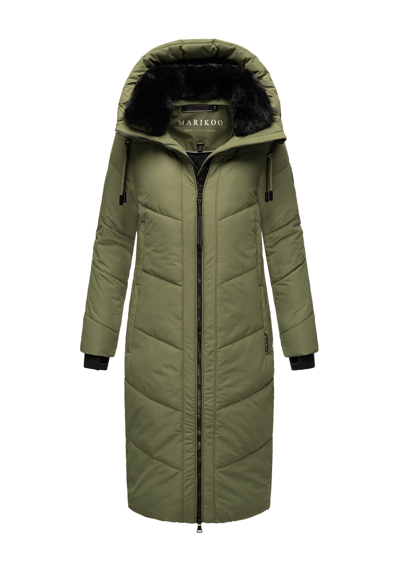 Marikoo Winterjacke »Nadaree XVI« Stepp Mantel mit großer Kapuze