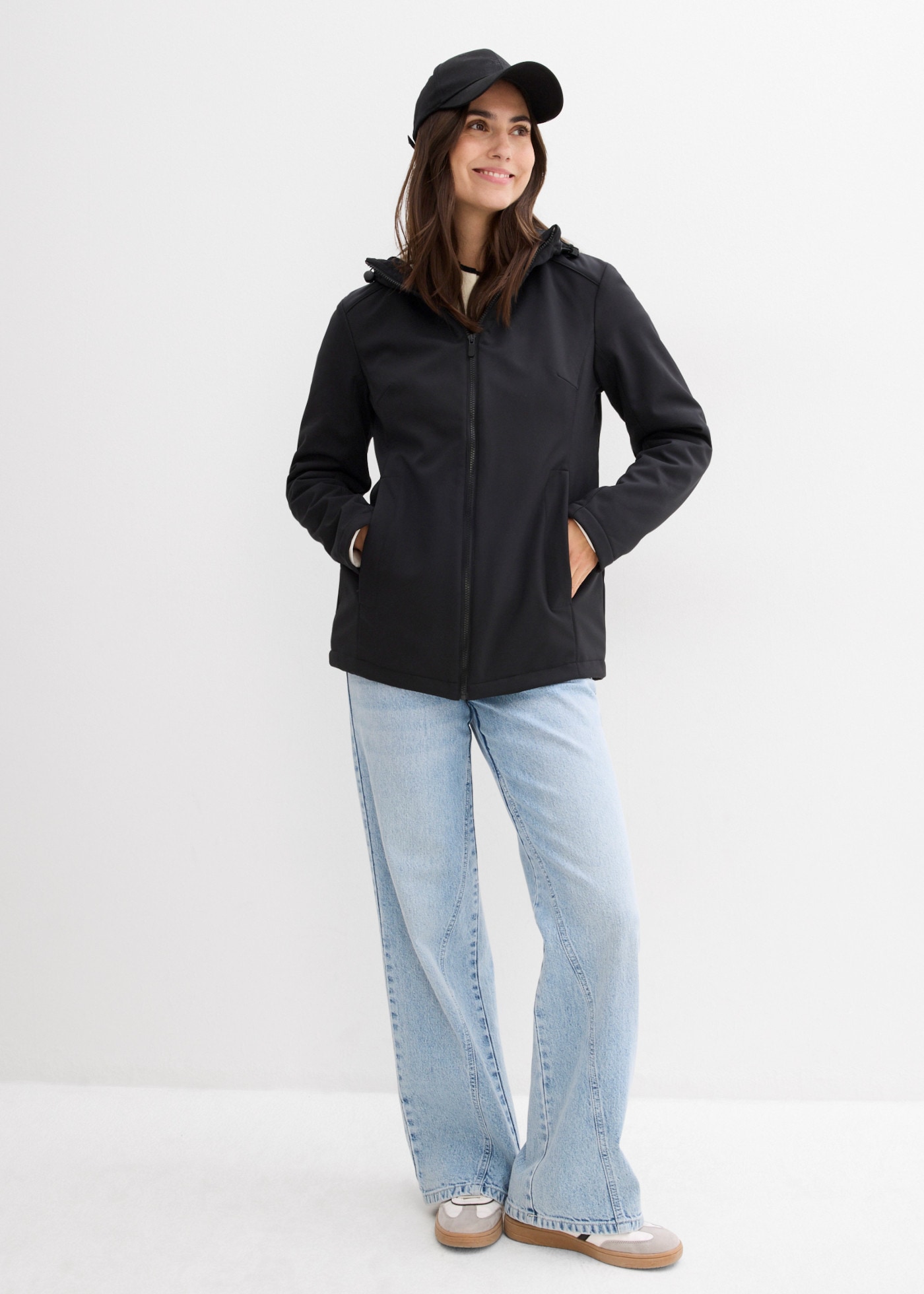 bonprix Umstandsjacke mit zwei Einsätzen für Schwangerschaft und Babytragen, Loose Fit