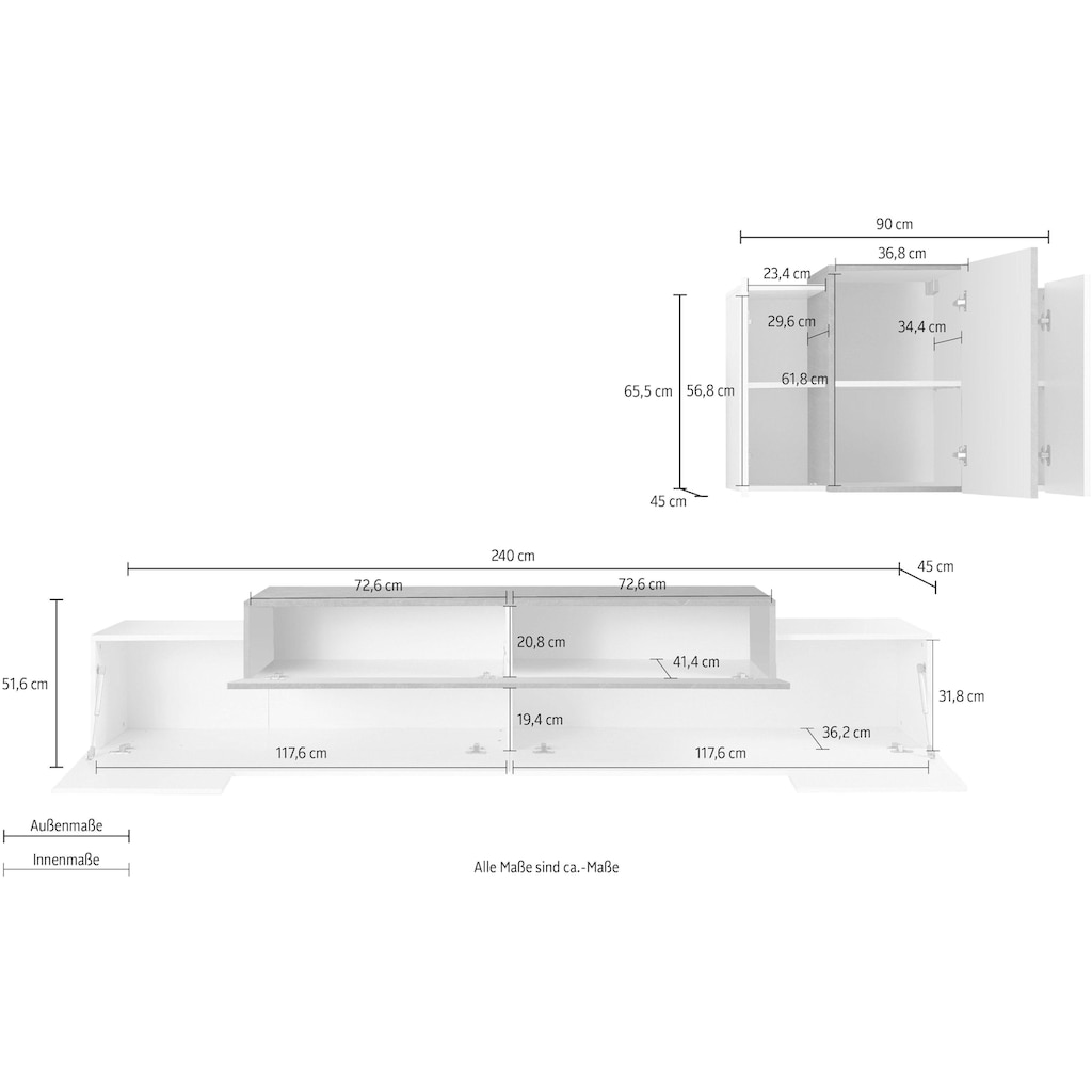 INOSIGN Wohnwand »Coro«, (Set, 2 St.)