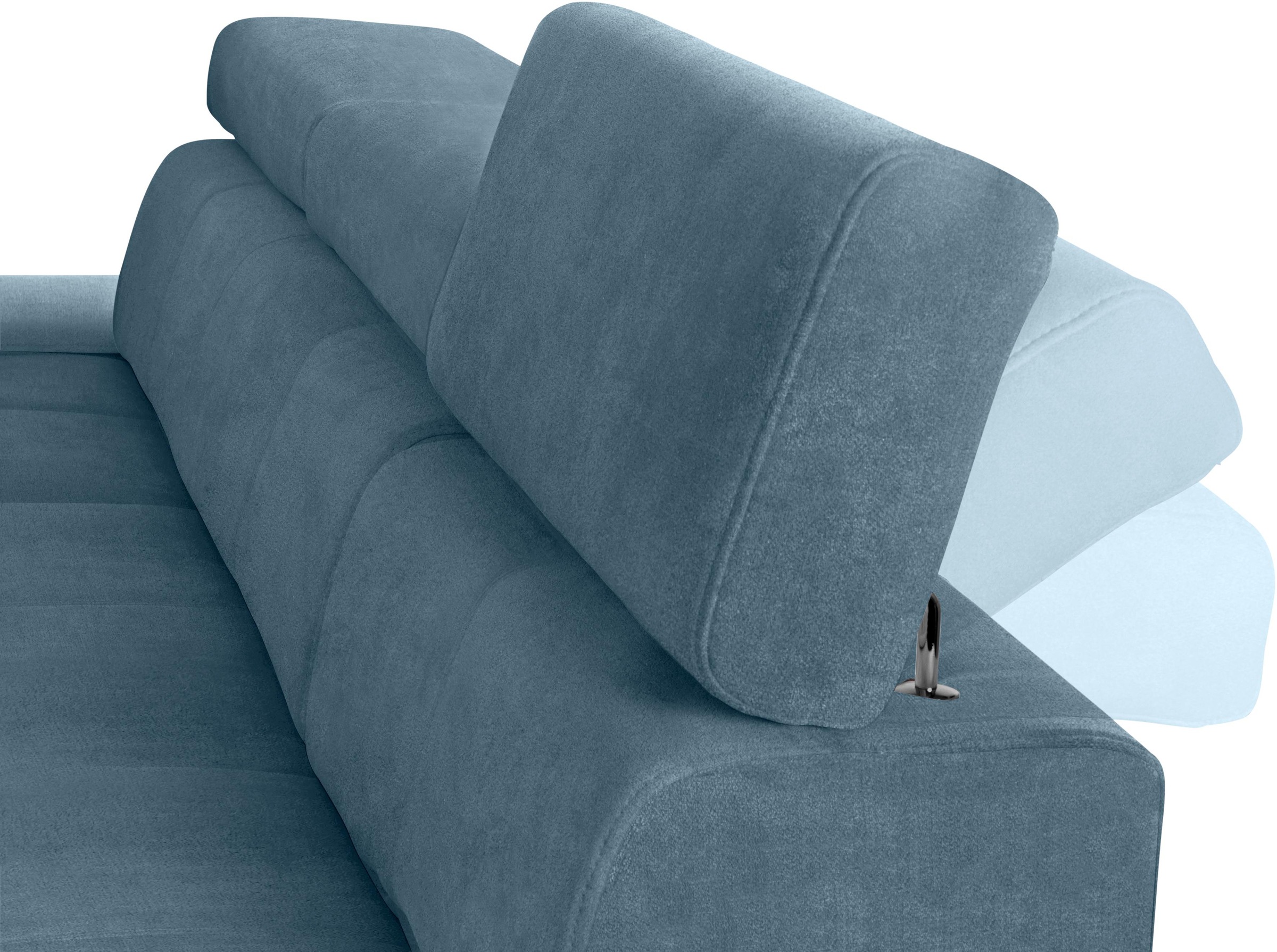 exxpo - sofa fashion Ecksofa »Fiji, hochwertige Detailverarbeitung im Sitz und Rücken, L-Form«, bequem durch Kopf- und Armteilverstellung, wahlweise mit Bettfunktion