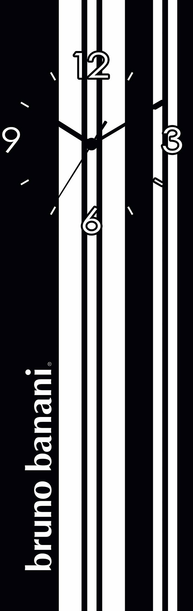 Bruno Banani Wanduhr "Stripes auf Glas" analog, 20 cm günstig online kaufen