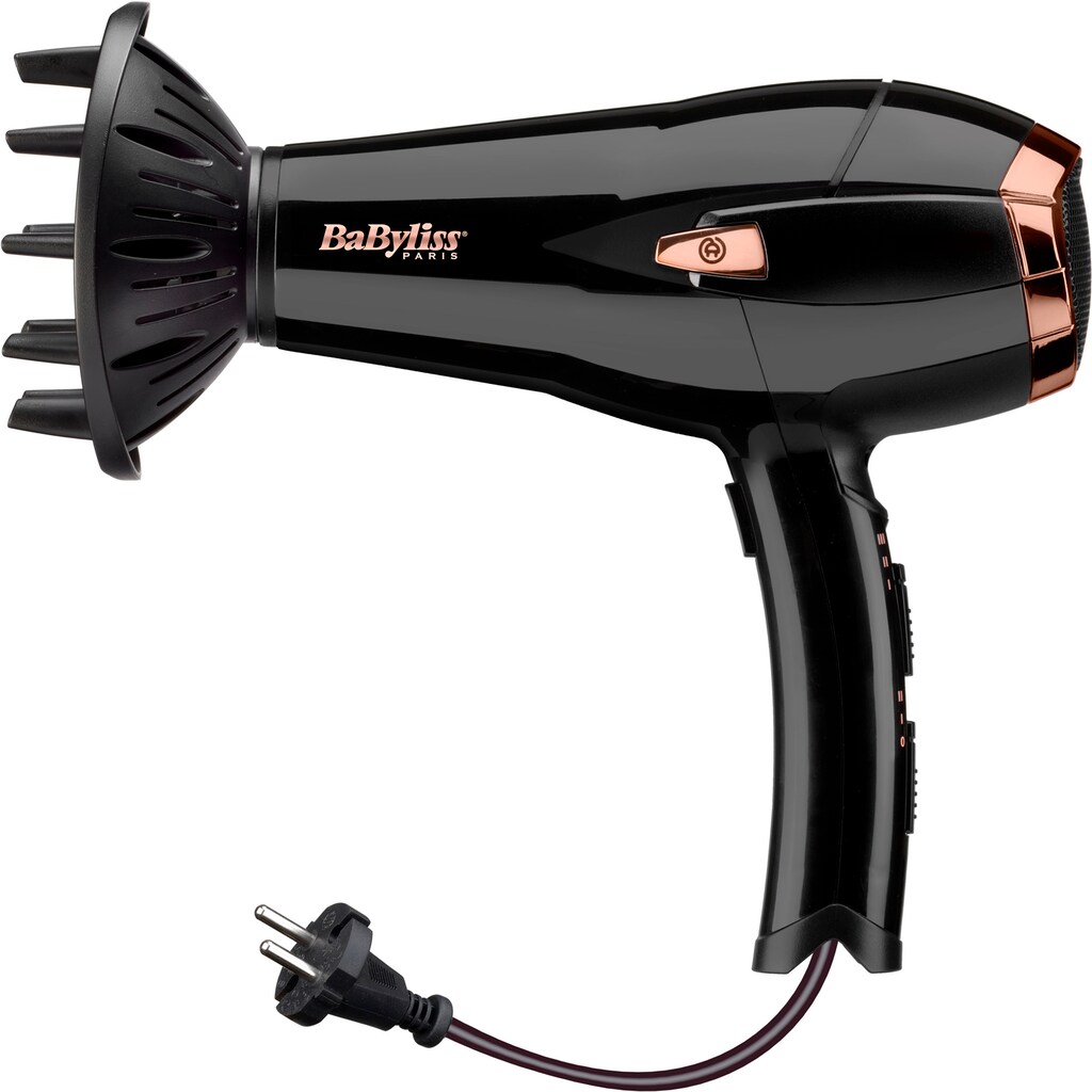 BaByliss Ionic-Haartrockner »D373E Cordkeeper«, 2000 W, 2 Aufsätze