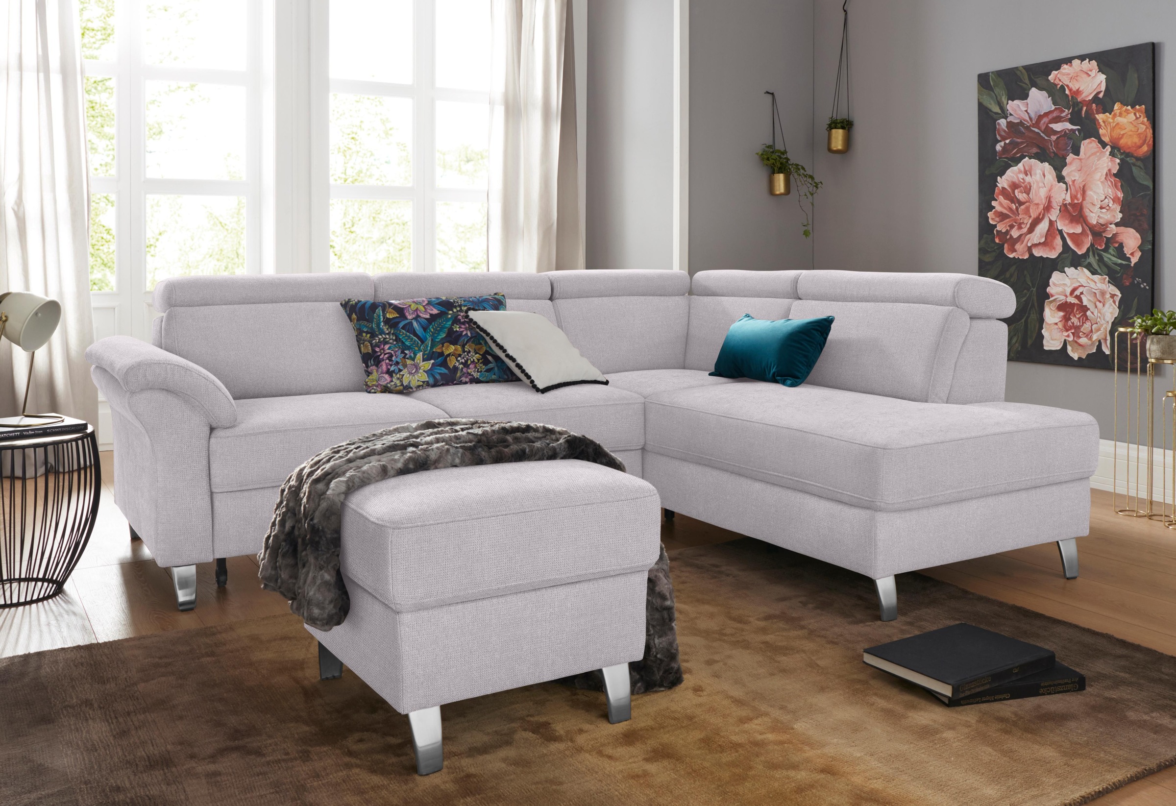 sit&more Ecksofa "Arngast L-Form" inklusive Kopfteilverstellung und Federke günstig online kaufen