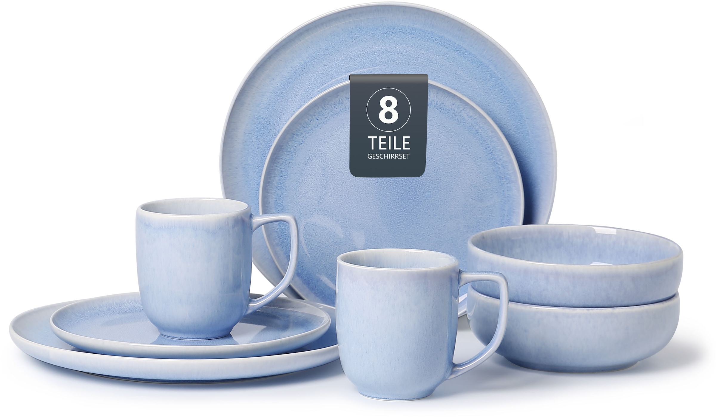 my home Geschirr-Set "Fyns, mit Reaktivglasur" spülmaschinenfest und mikrow günstig online kaufen