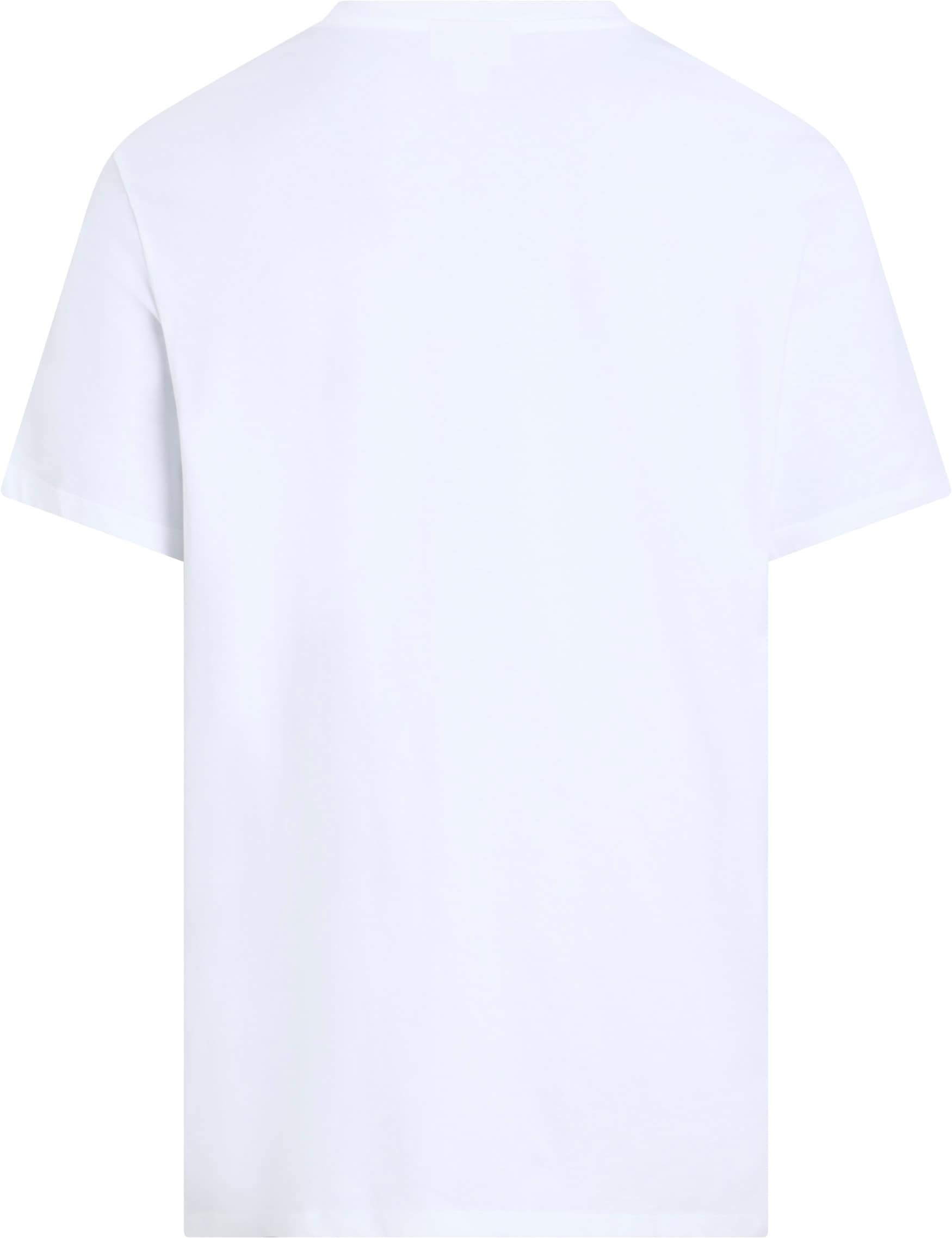 Calvin Klein Jeans T-Shirt »SS SMOOTH CTTN SOLID VNECK TEE«, mit Logostickerei
