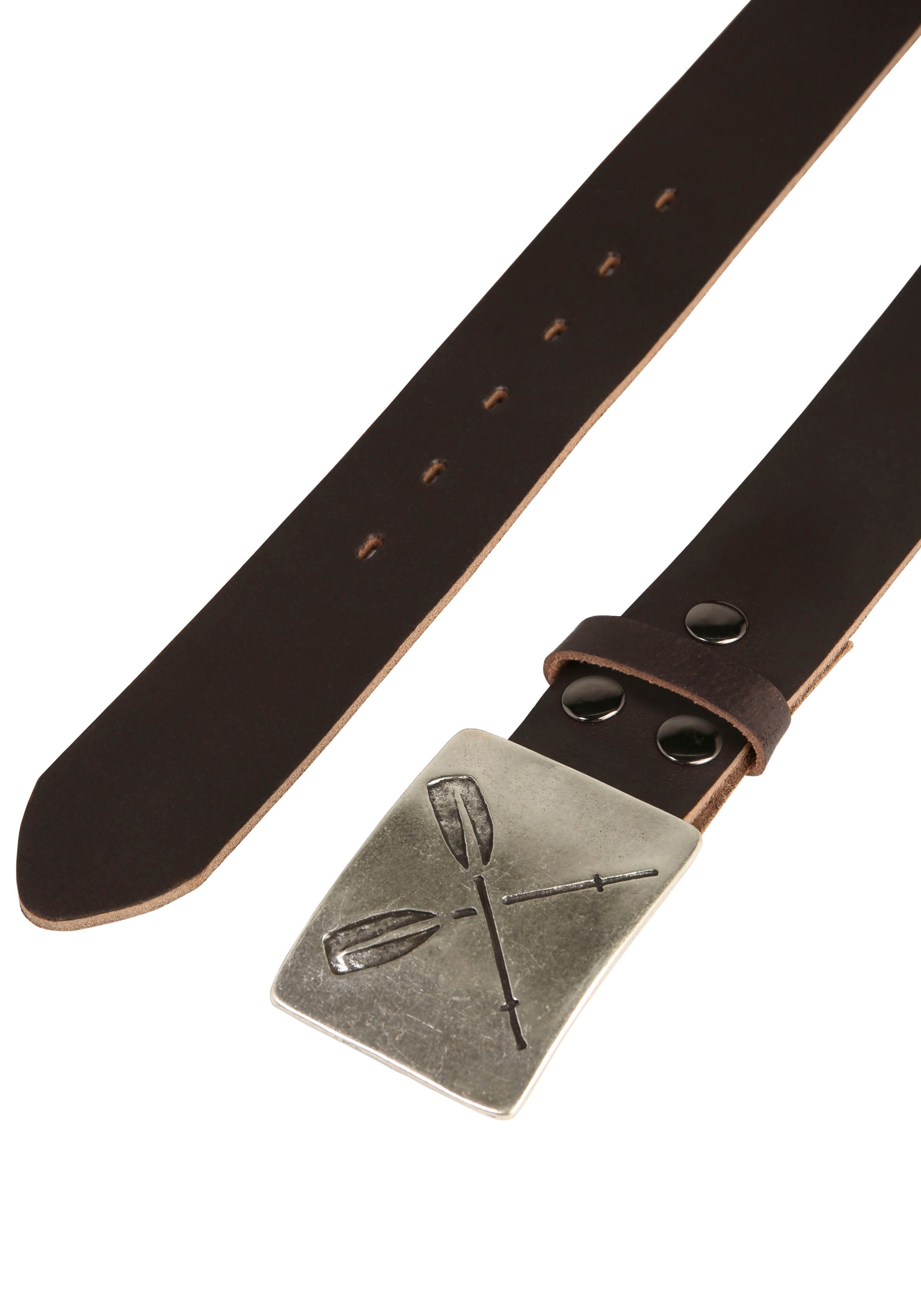 Rettungsring Gürtel Ledergürtel mit austauschbarer Schließe "Paddel Silber" günstig online kaufen