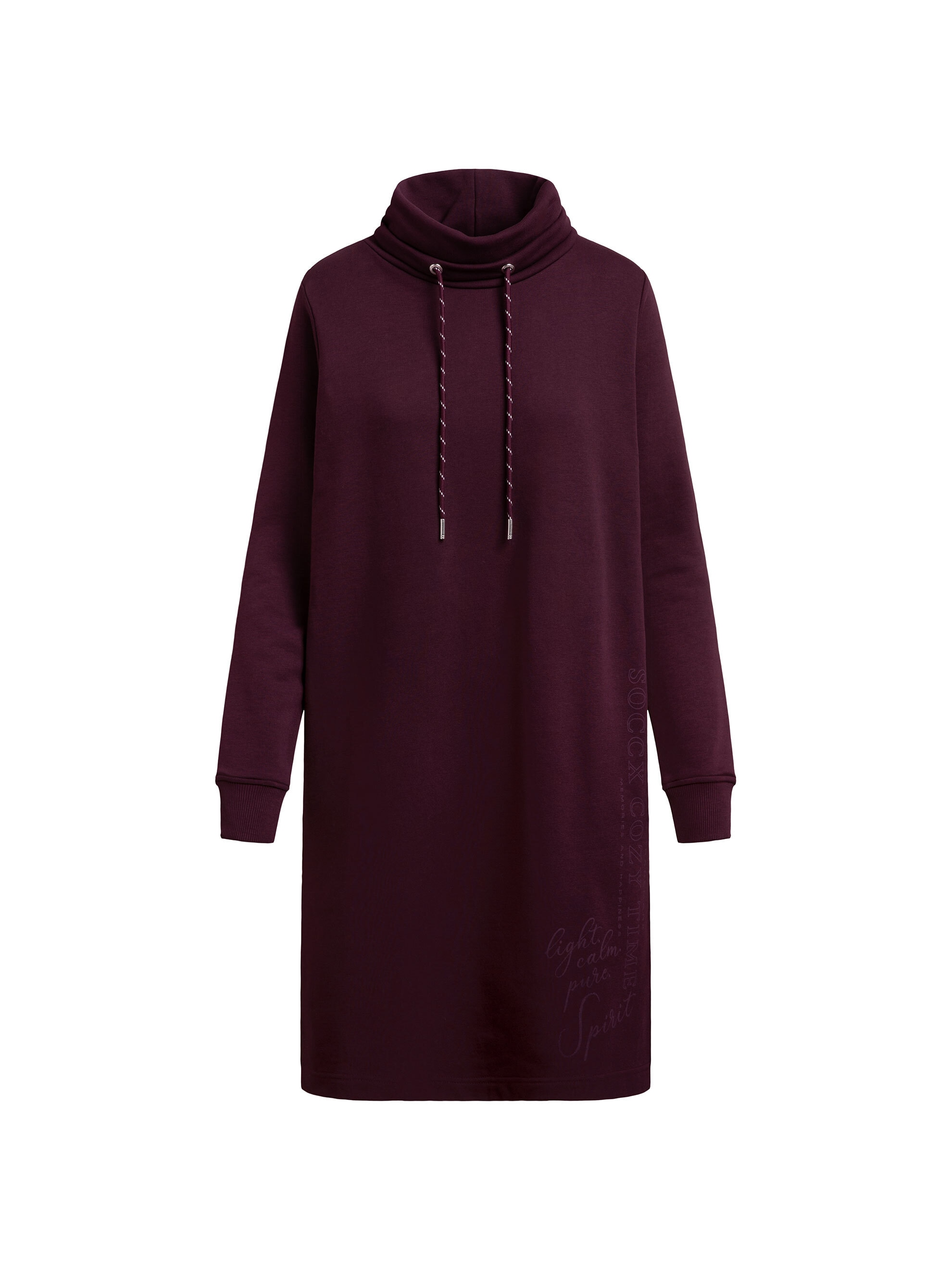 SOCCX Sweatkleid Ohne Taschen mit Seitenschlitze