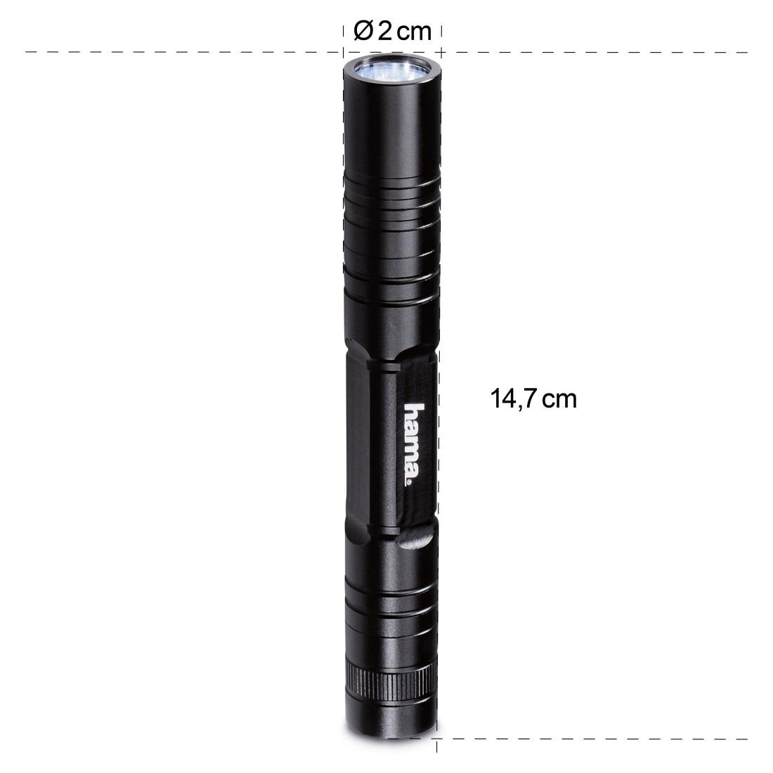 Hama LED Taschenlampe »LED-Taschenlampe "Regular R-147", Schwarz Taschenlampe«, - Max. Lumen: 100
- Anzahl Batterien: 2
- Batterietyp: AA Mignon
