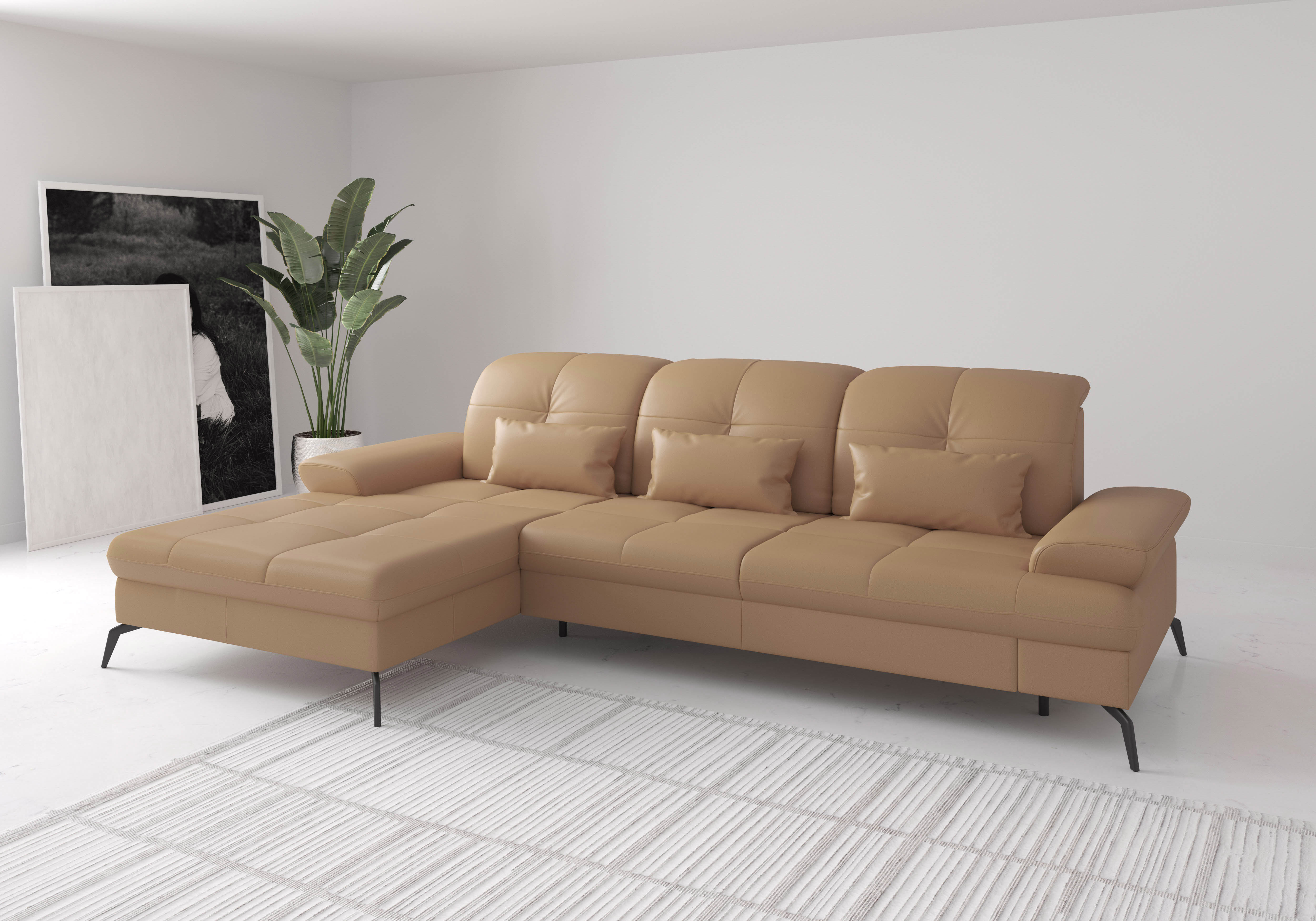sit&more Ecksofa "Amica, L-Form, inkl. Sitztiefenverstellung & Armteilverstellung" wahlweise mit Schlaffunktion, Bettkasten und Kopfteilverstellung