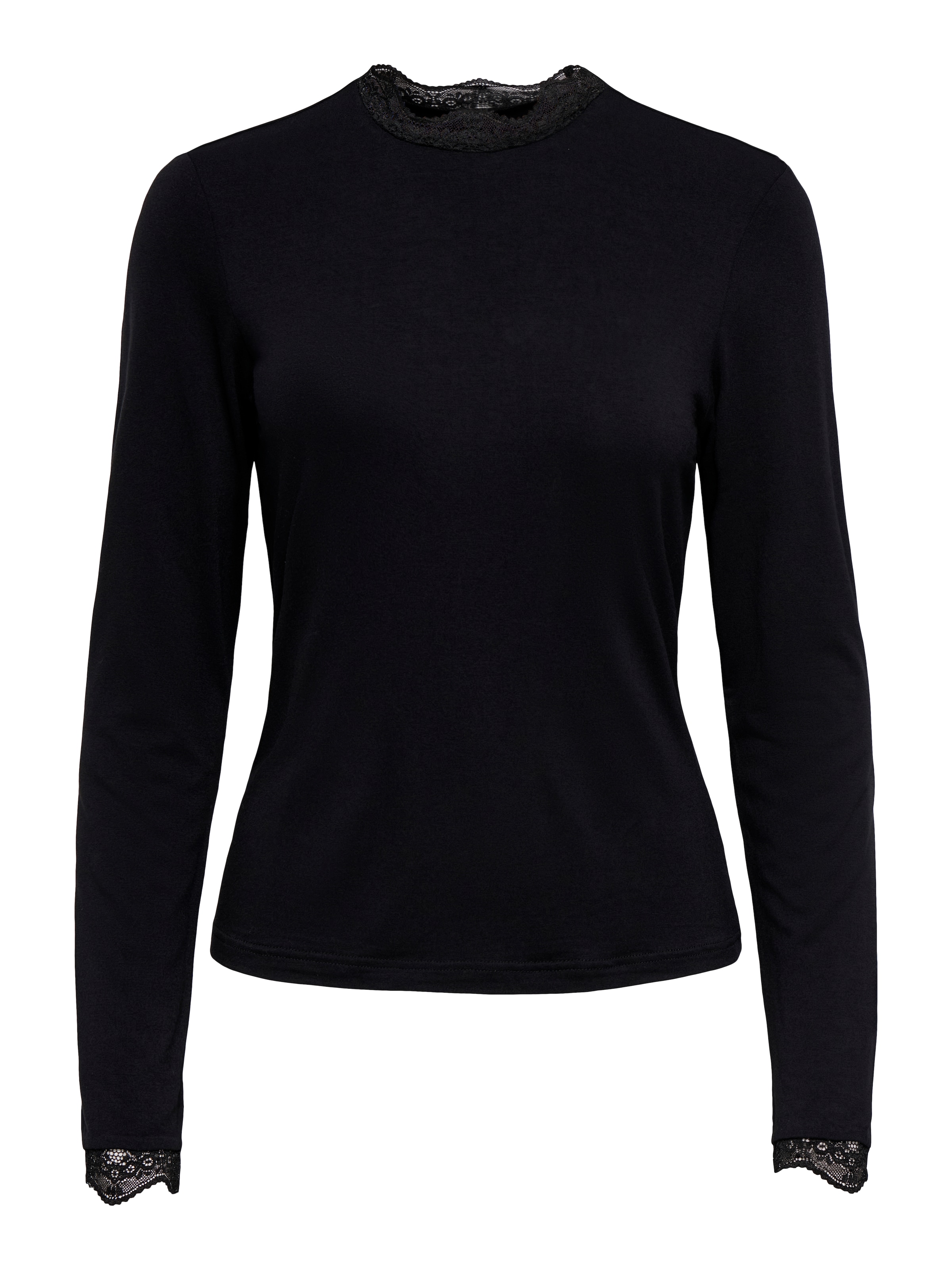 ONLY Langarmshirt »ONLLIV L/S TOP WITH LACE DETAILS CS JRS« Viskosemischung, regular fit