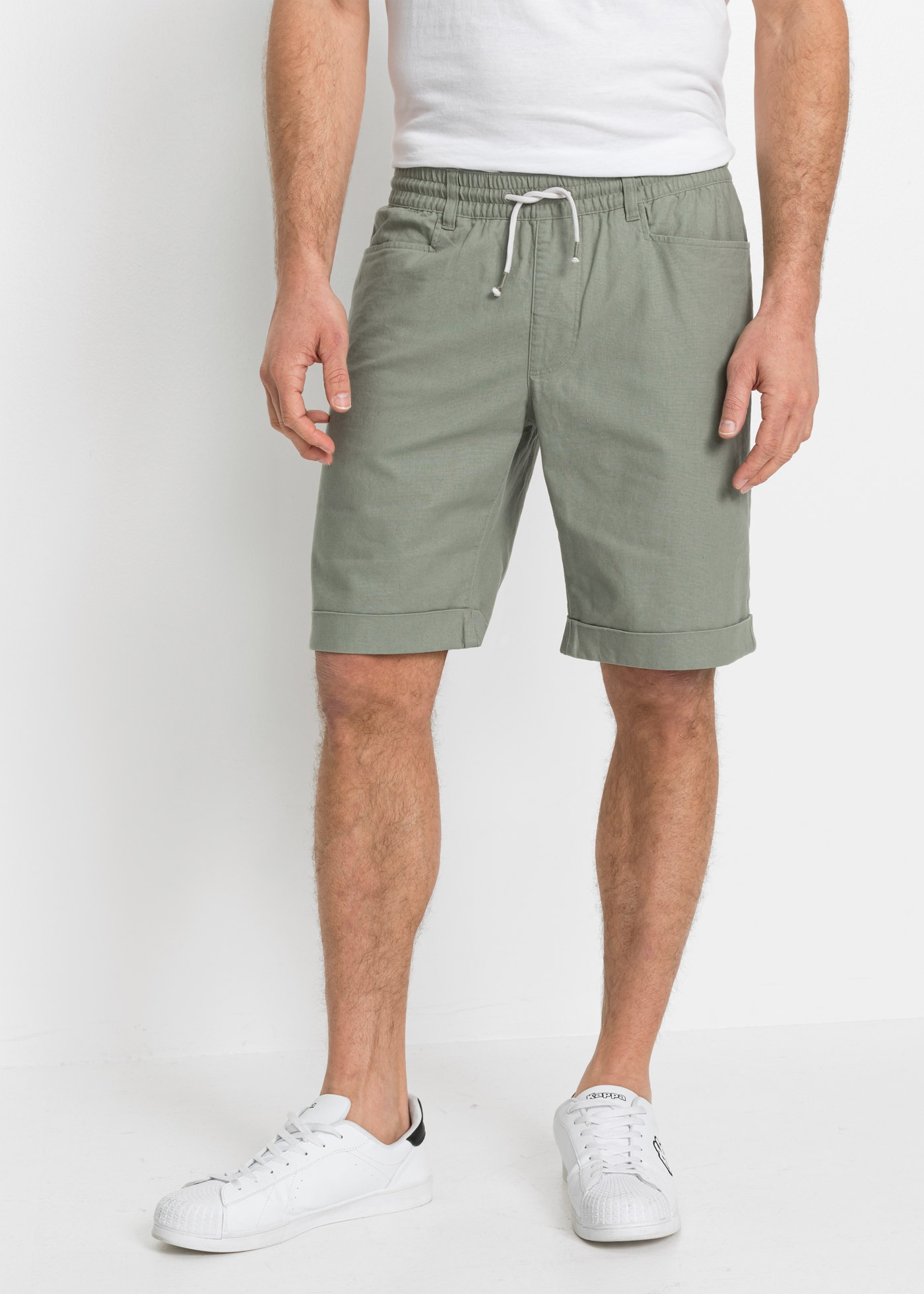 bonprix Bermudas aus Leinen-Baumwoll-Mix, Regular Fit, lässiger Stil
