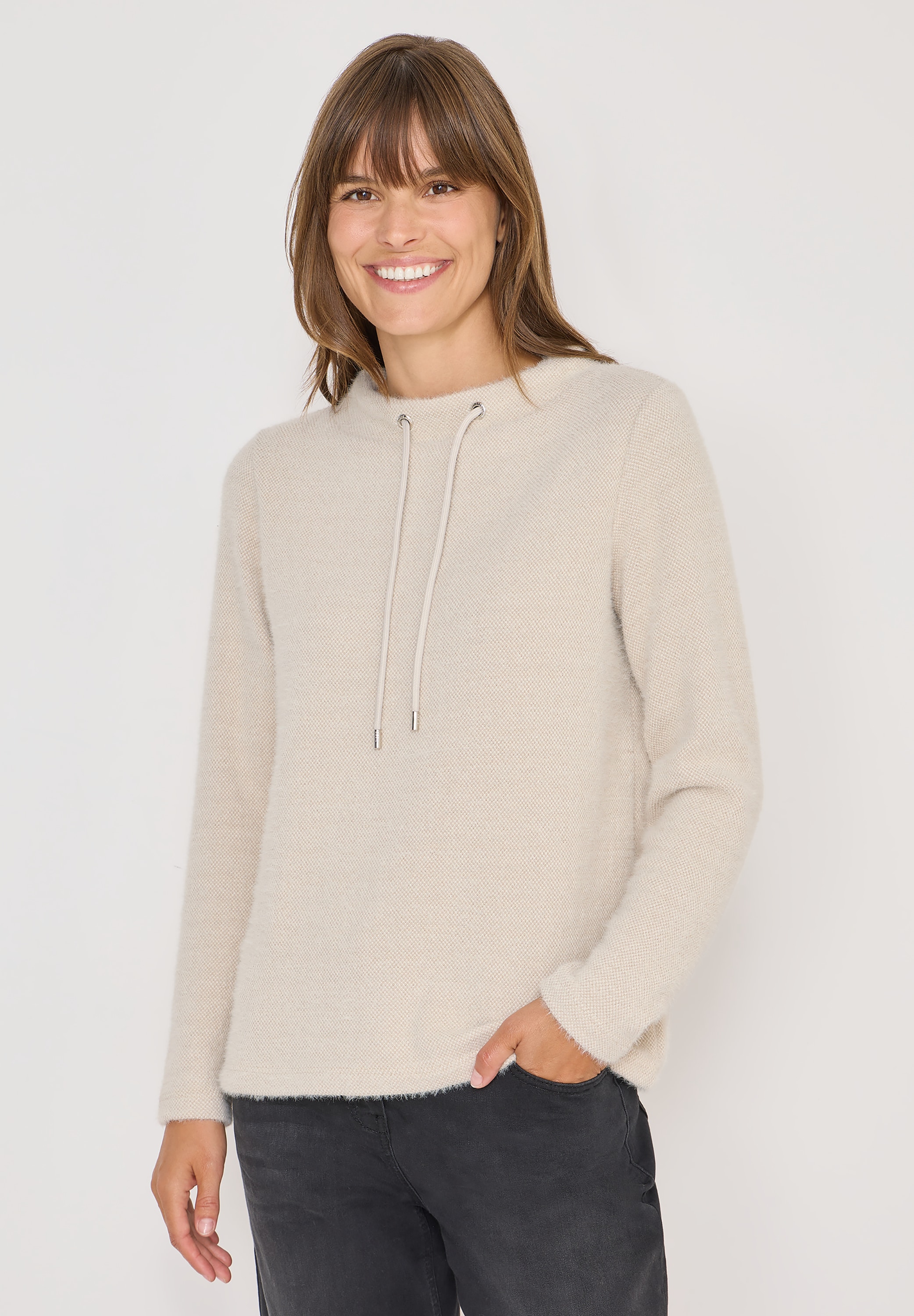 Cecil Langarmshirt mit Federgarn günstig online kaufen