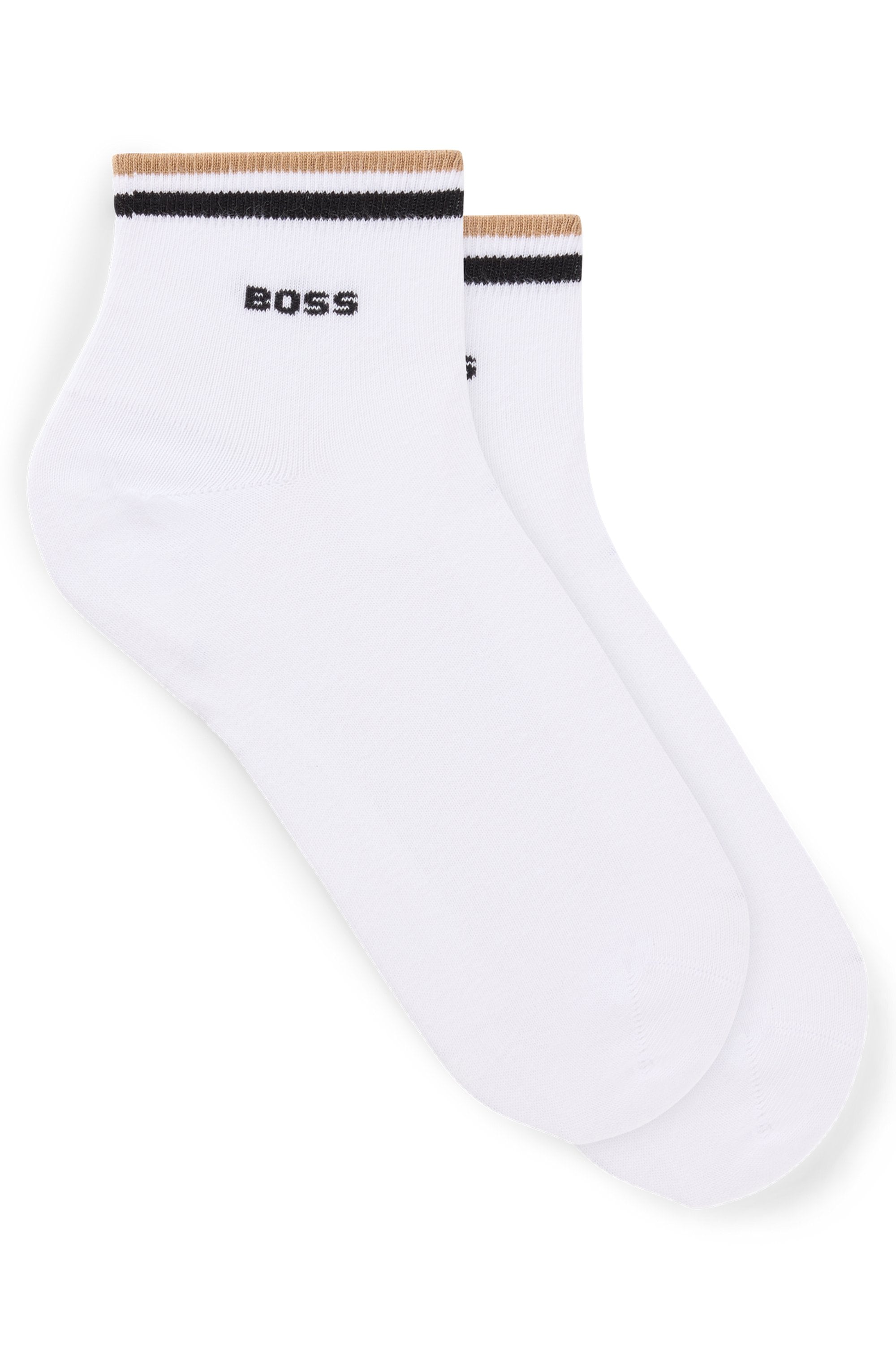 BOSS "2P SH Stripe CC" Packung, 2er, 2 Stk. tlg. mit BOSS Schriftzug