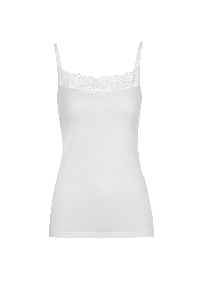 Trigema Unterhemd "TRIGEMA Spaghettiträger Unterhemd mit Spitze" 1 Stk. günstig online kaufen