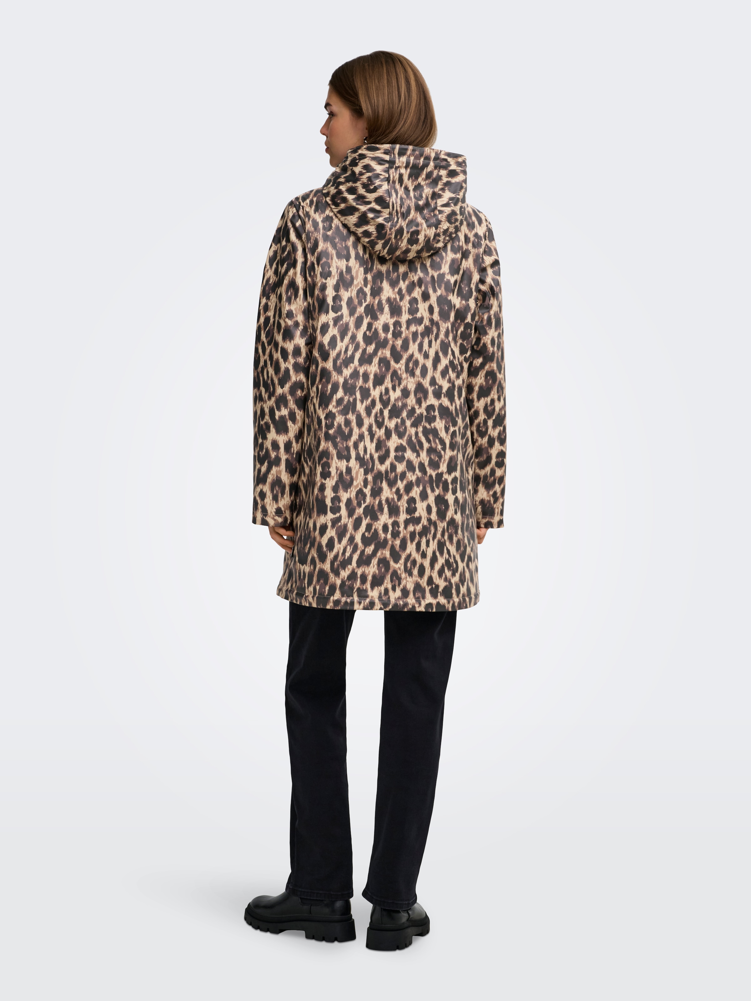 ONLY Funktionsmantel »ONLSALLY AOP TEDDY RAIN JACKET CC OTW« beschichtetes Material