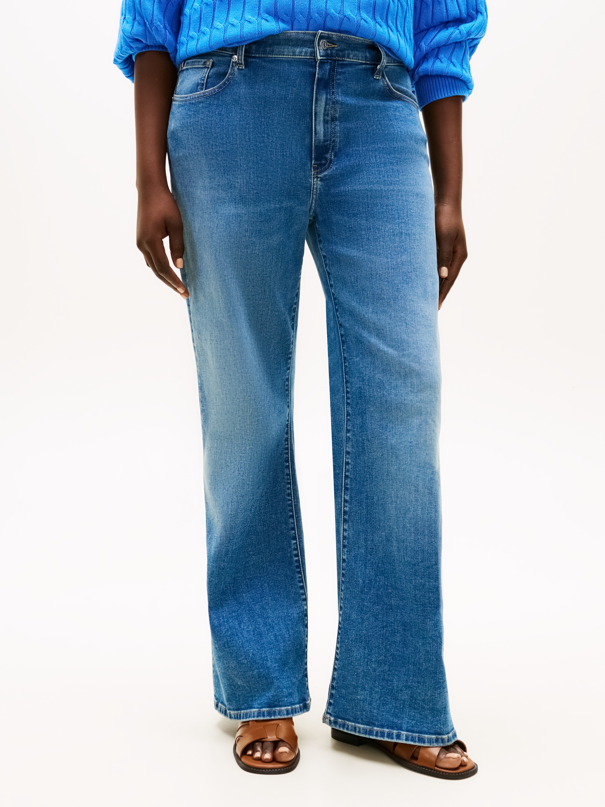 Tommy Hilfiger Curve Bootcut-Jeans "CRV DNM FINN FLARE RW" in großen Größen günstig online kaufen