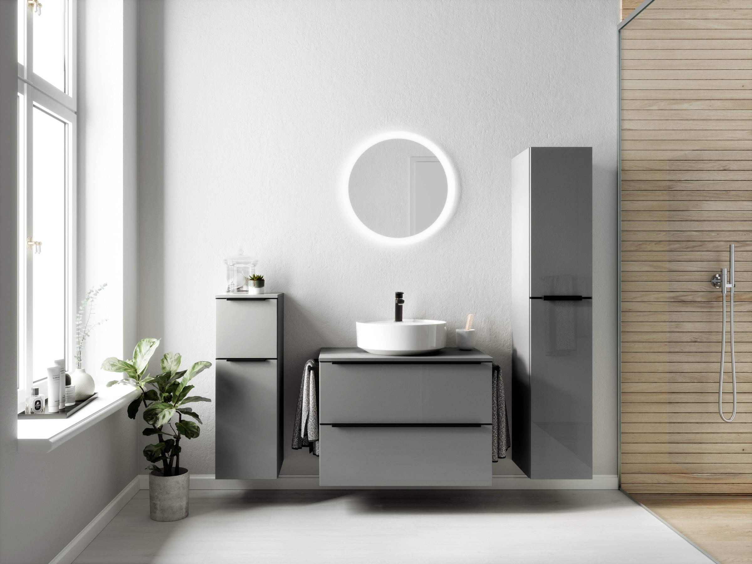 nobilia Badmöbel-Set "Alvene" vormontiert, mit Soft-Close, 4 Stk. tlg. günstig online kaufen