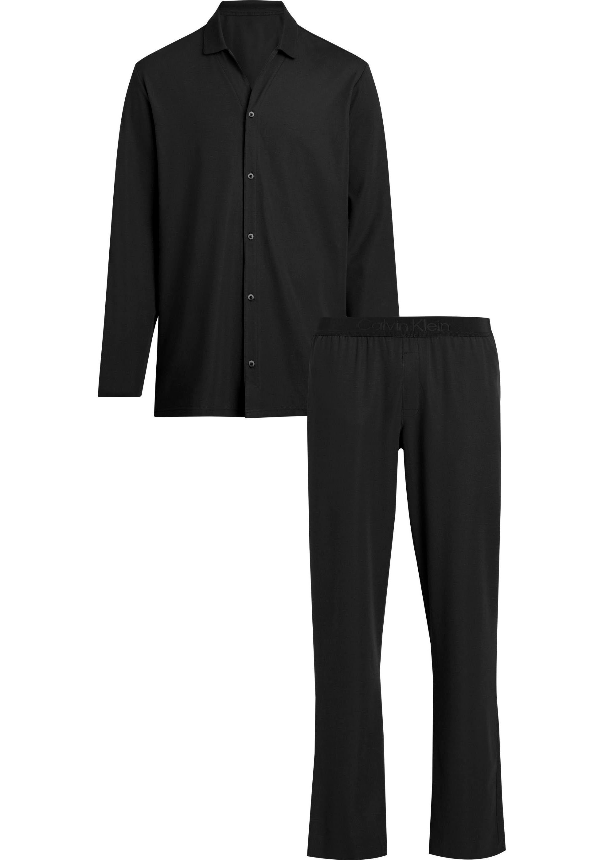 Calvin Klein Underwear Schlafanzug "L/S PANT SET", (2 tlg.), mit Knopfleiste