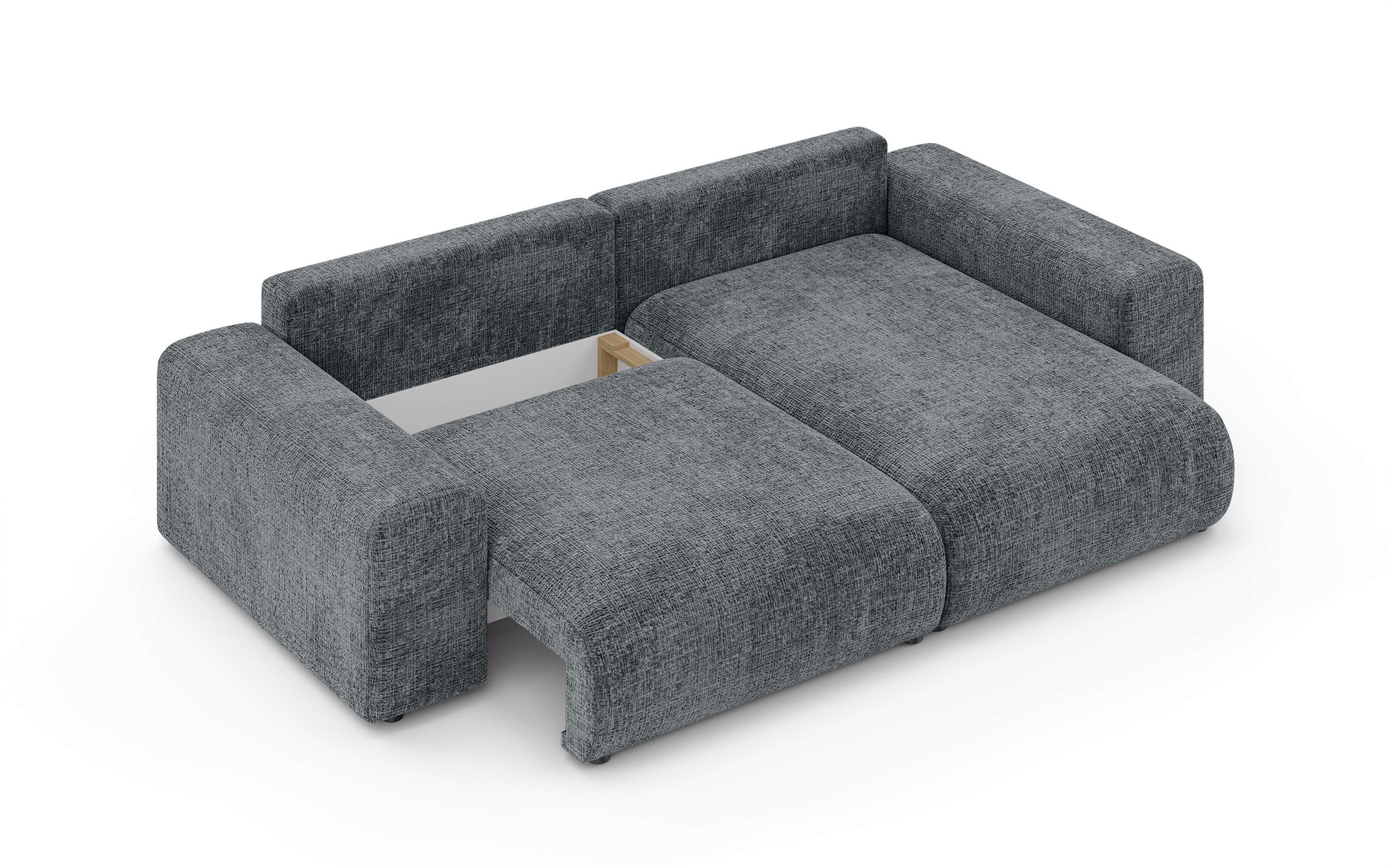 Home affaire Ecksofa »LAKESIDE mit Bettfunktion und Bettkasten, B/T/H 257/166/84 cm«, L-Form, Recamiere beidseitig montierbar, mit Wellenunterfederung