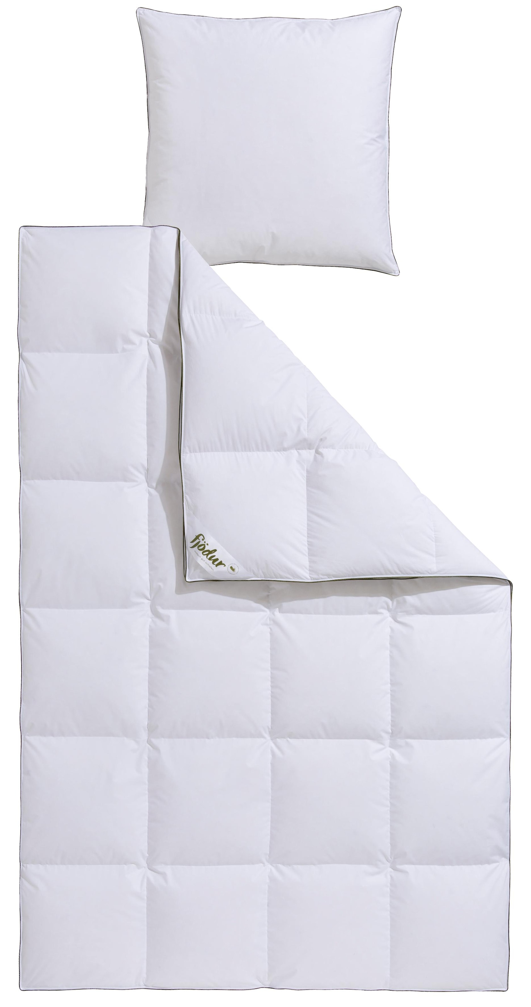 fjödur 1100000002199 "Franzisk, Bettwaren-Set, 135x200 oder 155x220 cm, Sommer oder Winter" Wohlfühlkomfort dank Naturfüllung