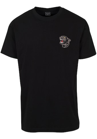 MisterTee T-Shirt »Herren Embroidered Panther Tee«, (1 tlg.)
