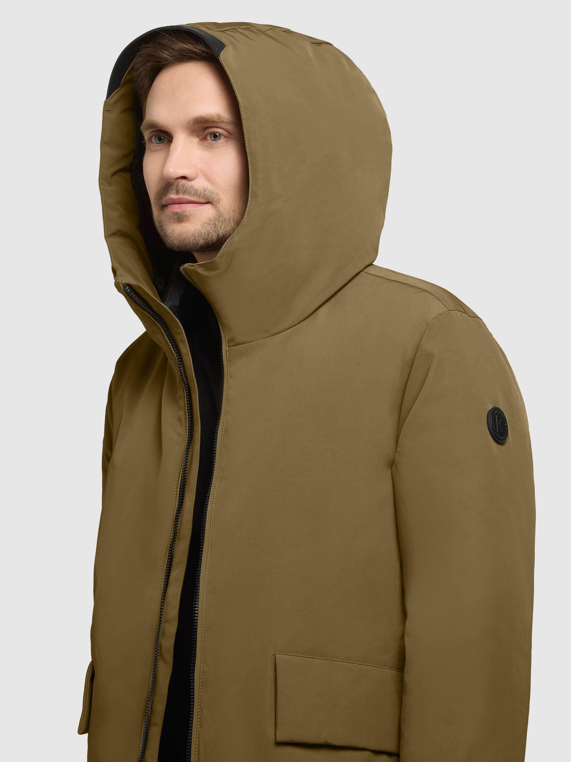 khujo Outdoorjacke »Oreg« mit Kapuze Modische Herren Winterjacke mit großen Pattentaschen