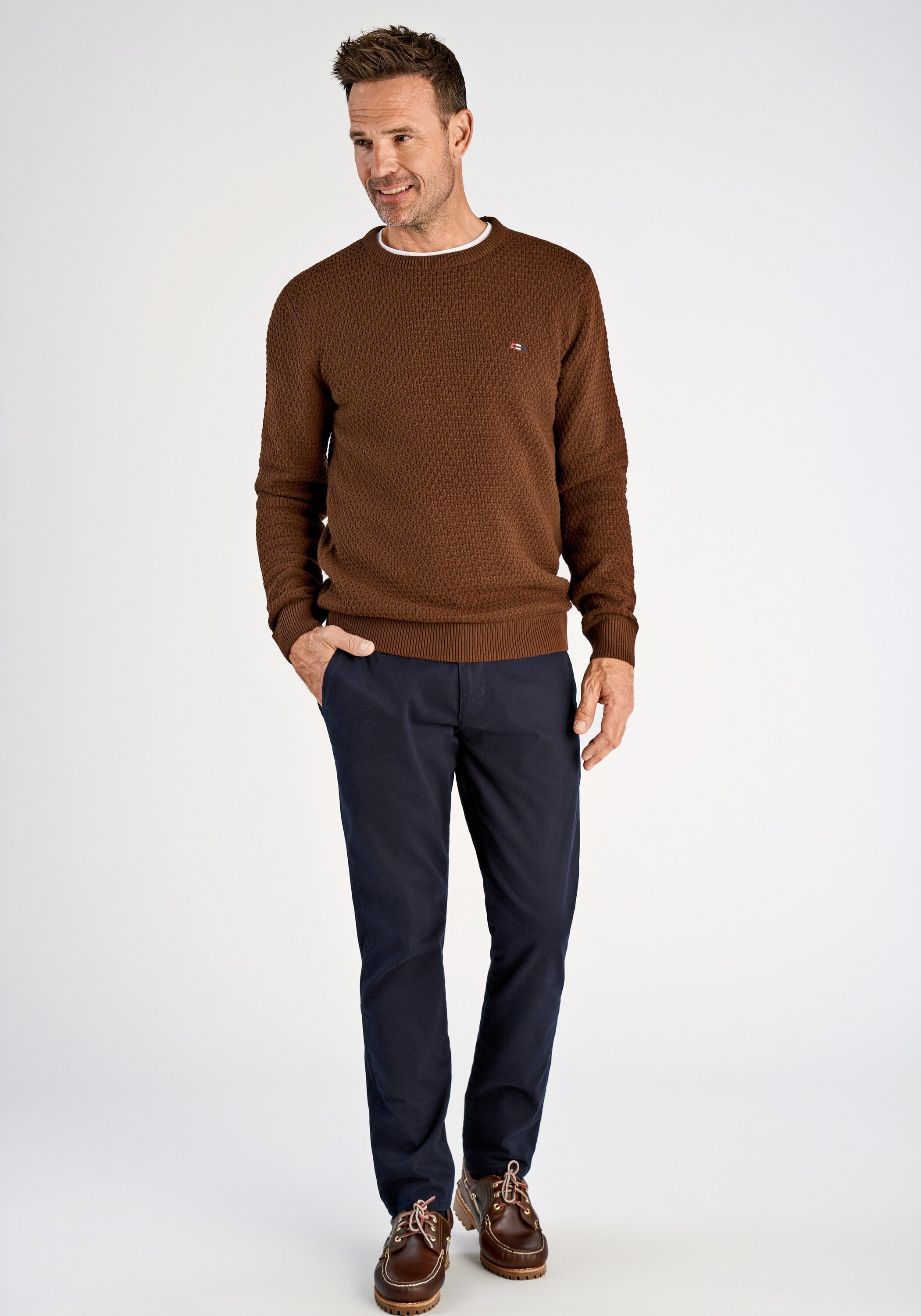 BISON Strickpullover »Strickpullover Comfort Fit«